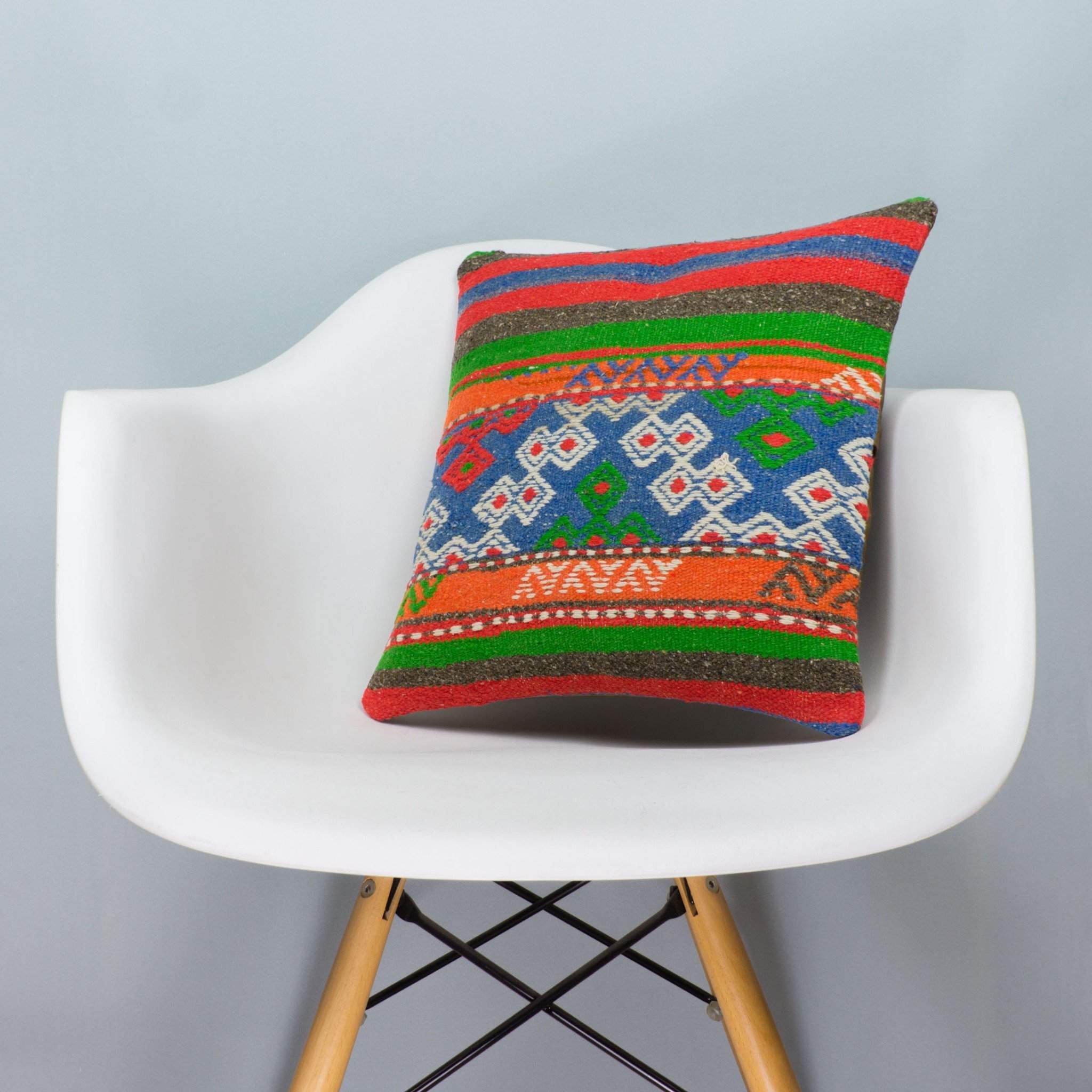 Anatolian Multi Color Kilim Pillow Cover 16x16 3653 - kilimpillowstore
- 1