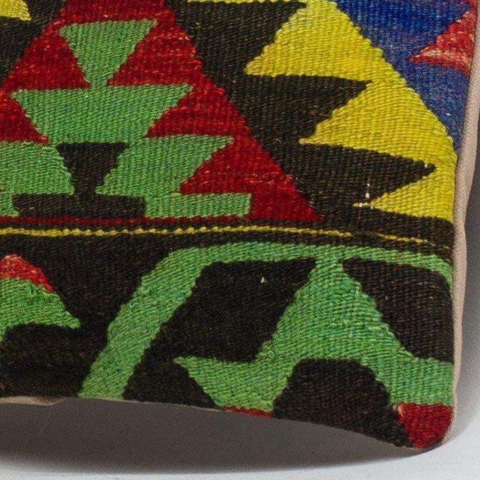 Chevron Multi Color Kilim Pillow Cover 16x16 3708 - kilimpillowstore
- 3