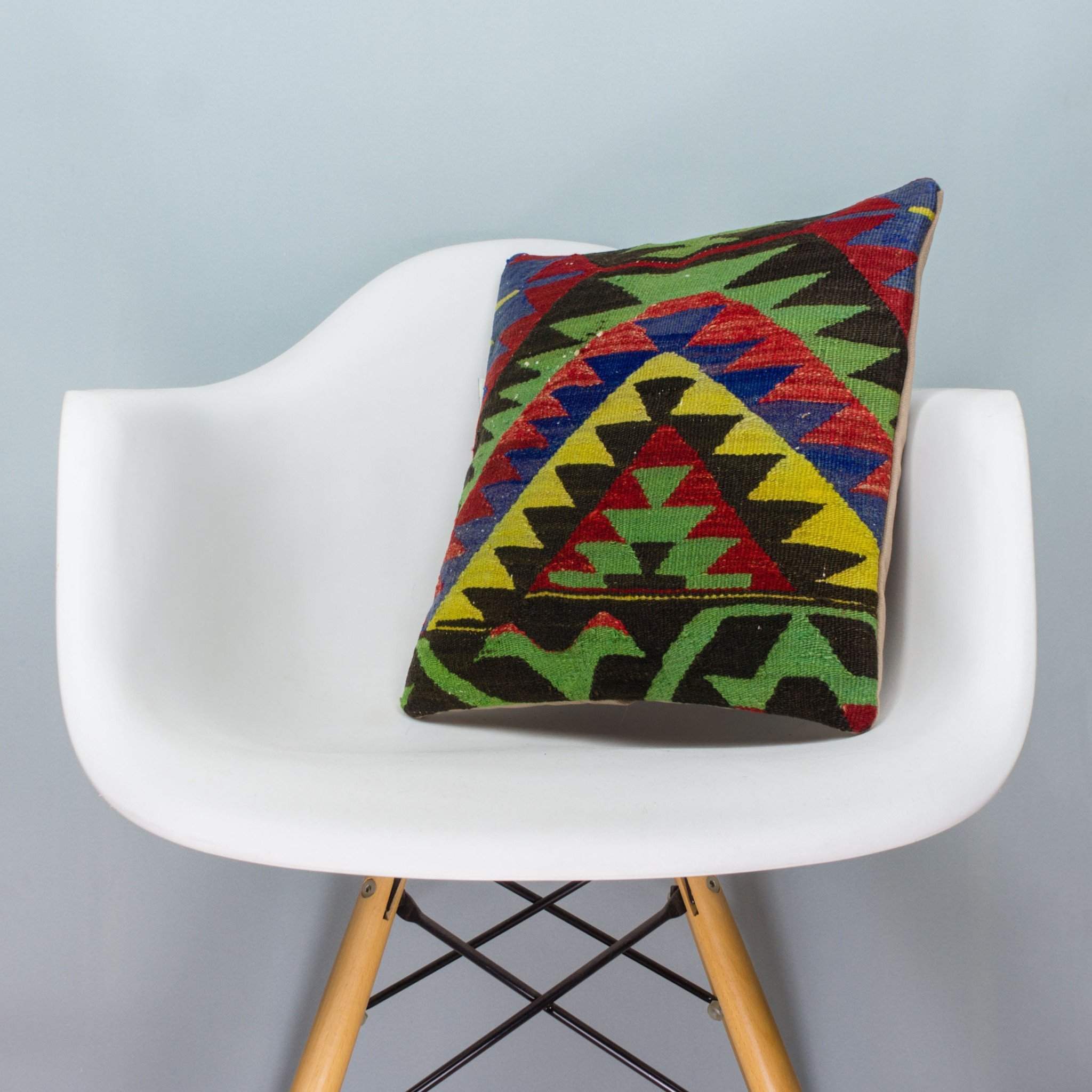 Chevron Multi Color Kilim Pillow Cover 16x16 3708 - kilimpillowstore
- 1