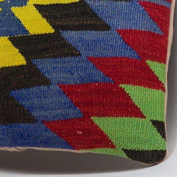Chevron Multi Color Kilim Pillow Cover 16x16 3709 - kilimpillowstore
- 3