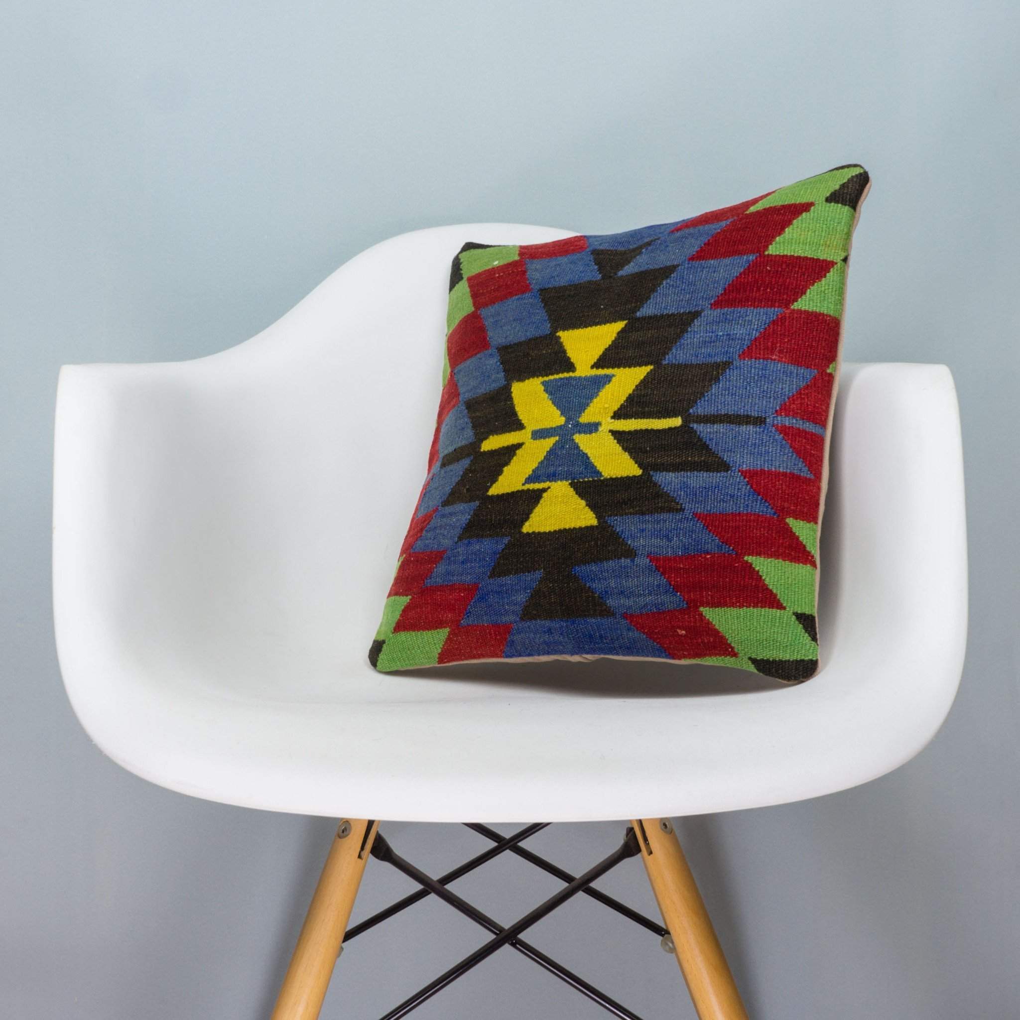 Chevron Multi Color Kilim Pillow Cover 16x16 3709 - kilimpillowstore
- 1