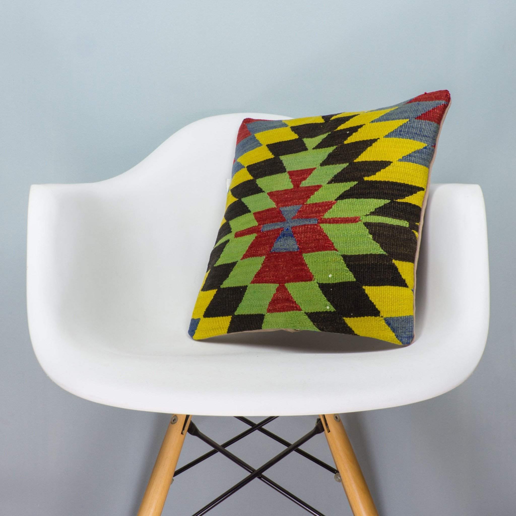 Chevron Multi Color Kilim Pillow Cover 16x16 3710 - kilimpillowstore
- 1