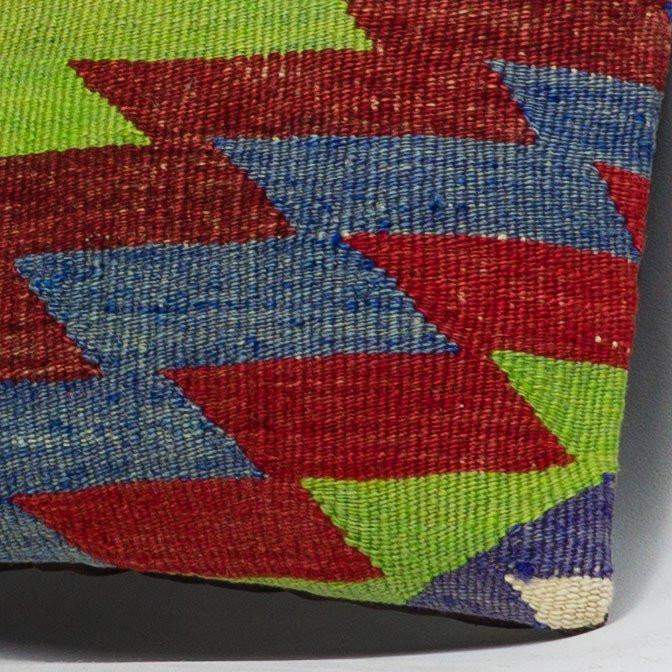 Chevron Multi Color Kilim Pillow Cover 16x16 3966 - kilimpillowstore
- 3