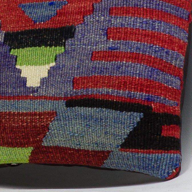Chevron Multi Color Kilim Pillow Cover 16x16 3967 - kilimpillowstore
- 3