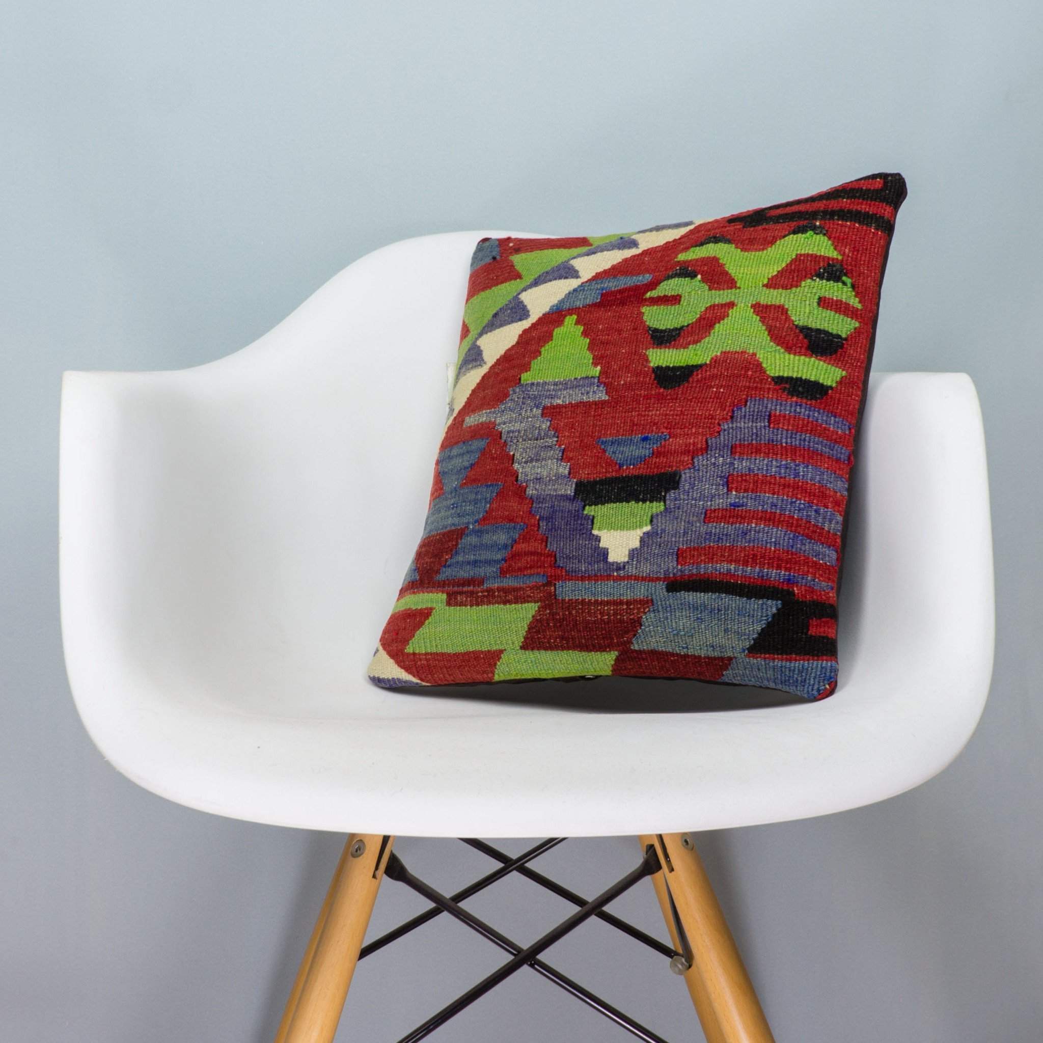 Chevron Multi Color Kilim Pillow Cover 16x16 3967 - kilimpillowstore
- 1