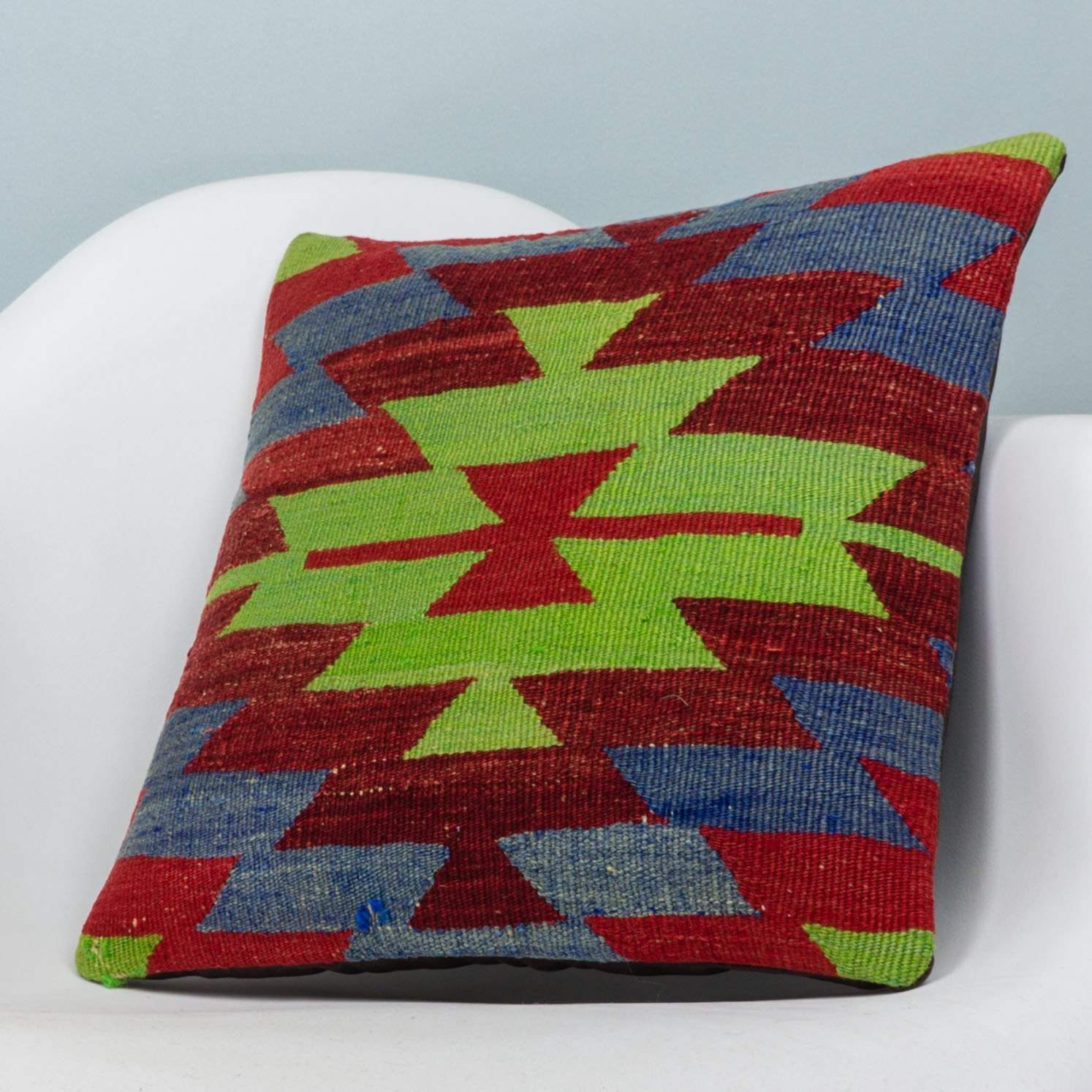 Chevron Multi Color Kilim Pillow Cover 16x16 3972 - kilimpillowstore
- 2