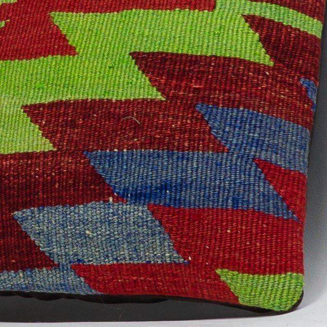 Chevron Multi Color Kilim Pillow Cover 16x16 3972 - kilimpillowstore
- 3