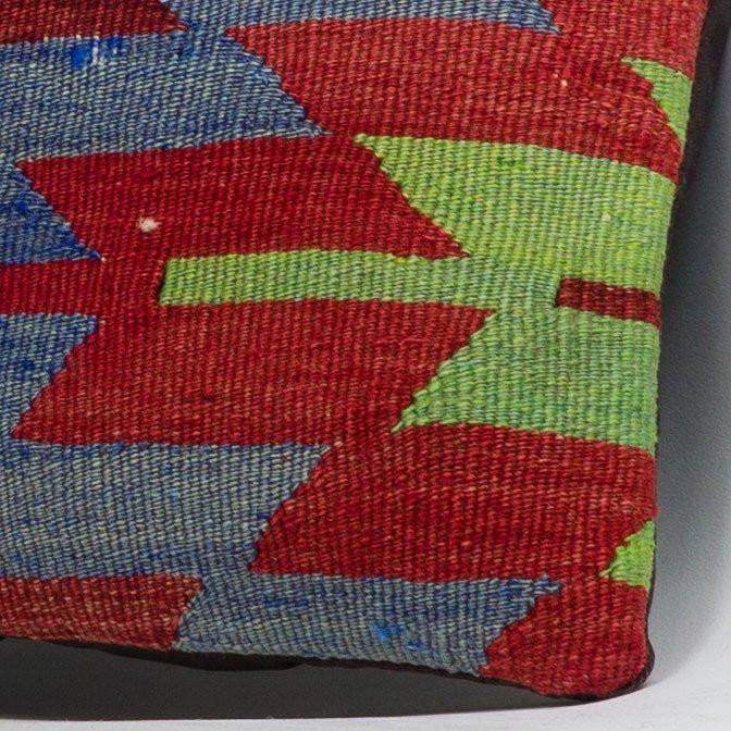 Chevron Multi Color Kilim Pillow Cover 16x16 3974 - kilimpillowstore
- 3