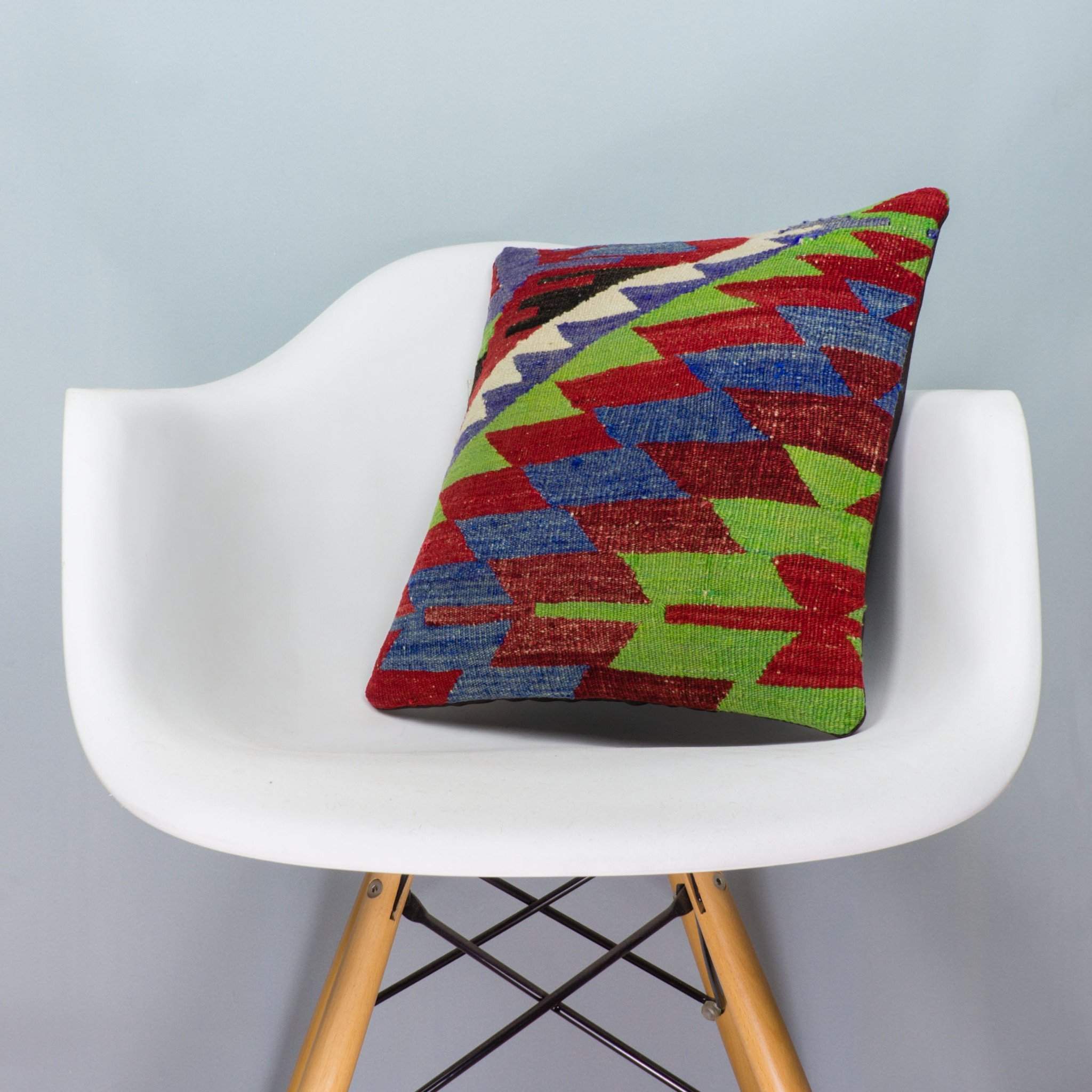 Chevron Multi Color Kilim Pillow Cover 16x16 3975 - kilimpillowstore
- 1