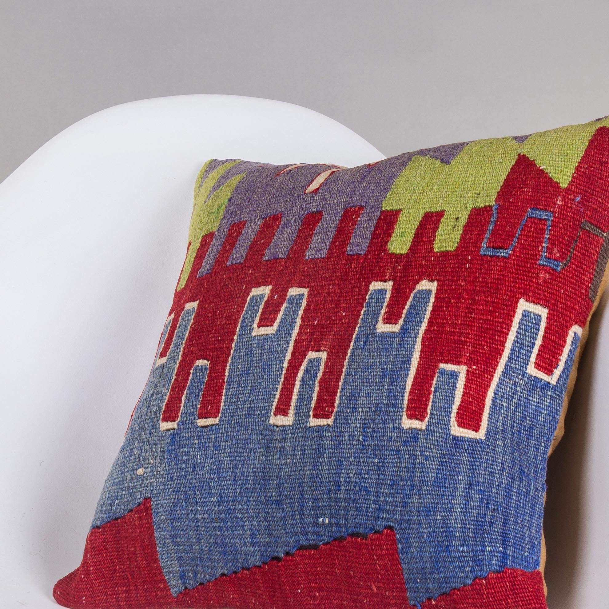 Chevron Multi Color Kilim Pillow Cover 16x16 4944 - kilimpillowstore
- 2