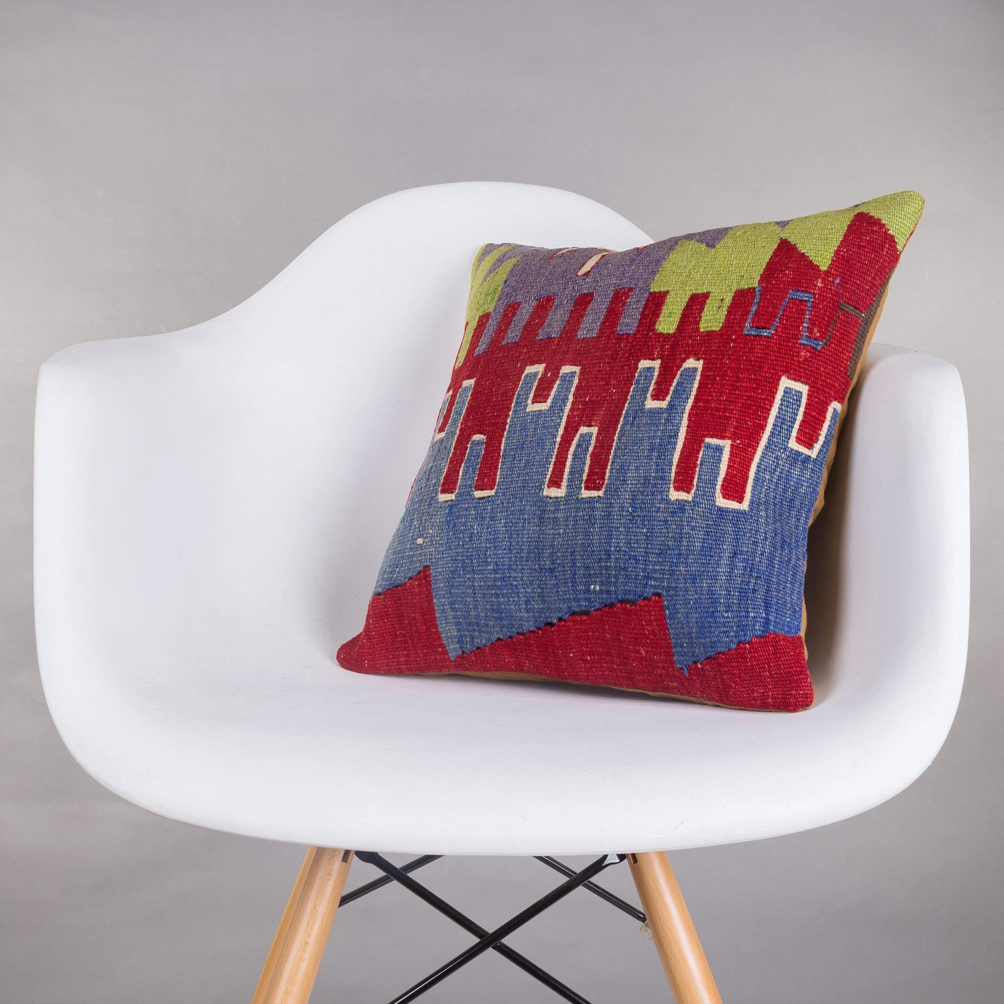 Chevron Multi Color Kilim Pillow Cover 16x16 4944 - kilimpillowstore
- 1