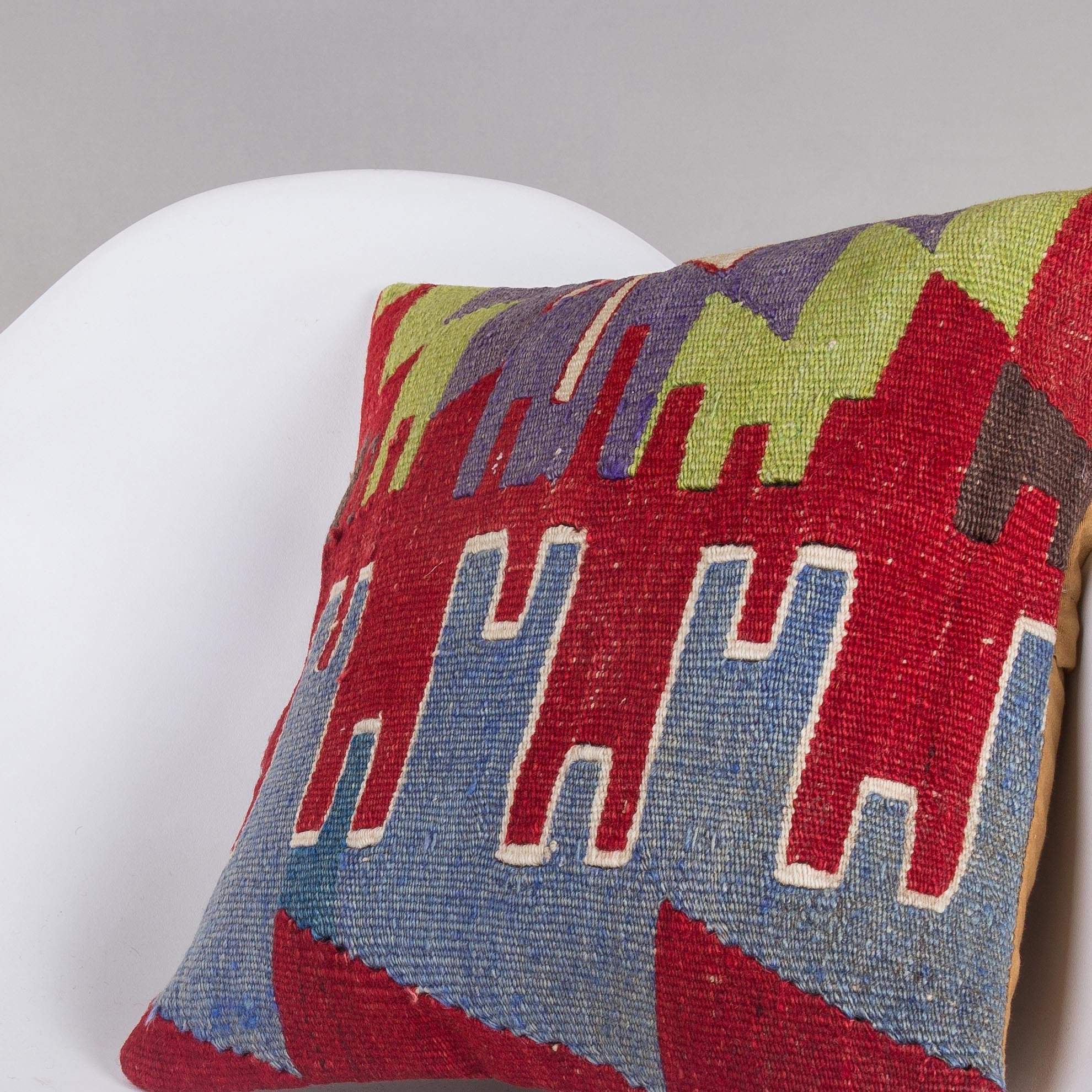 Chevron Multi Color Kilim Pillow Cover 16x16 4962 - kilimpillowstore
- 2