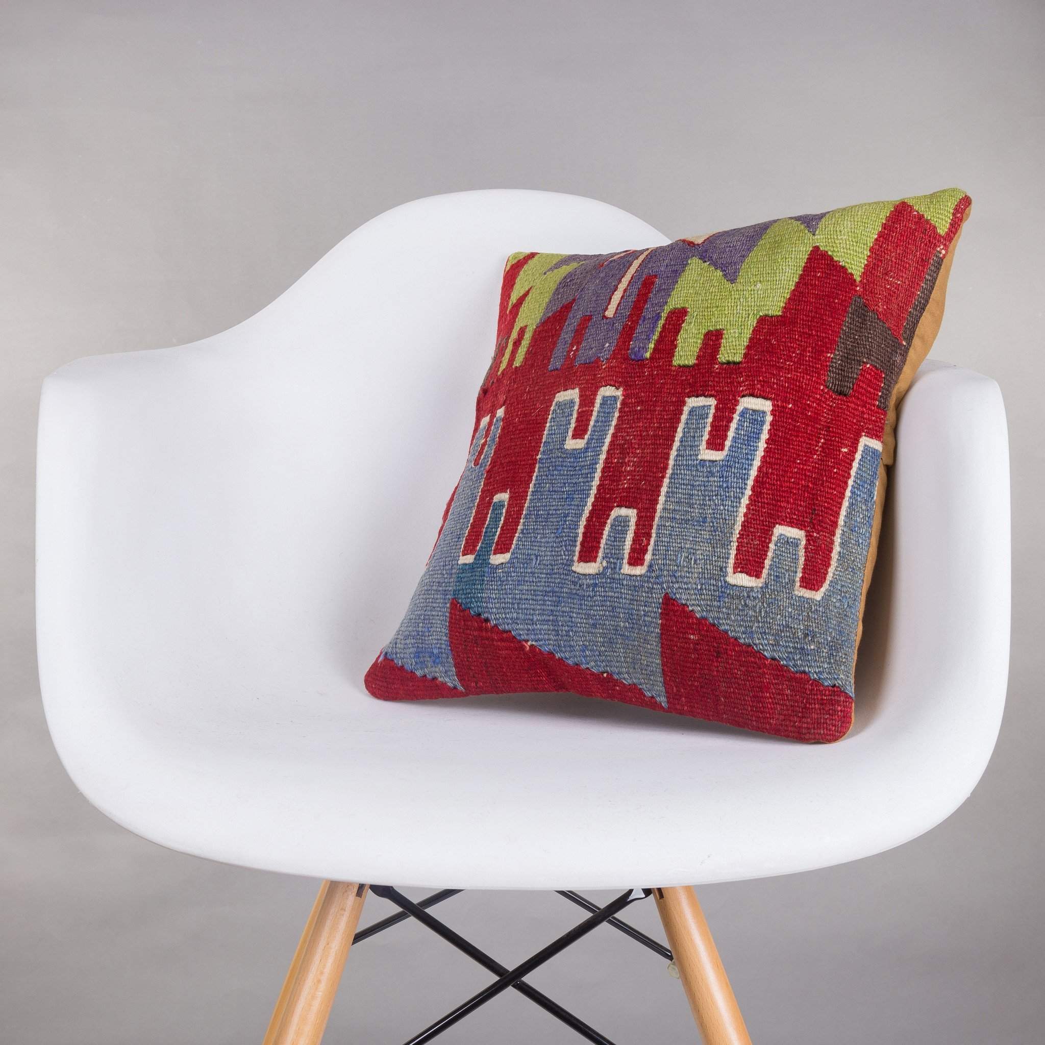 Chevron Multi Color Kilim Pillow Cover 16x16 4962 - kilimpillowstore
- 1