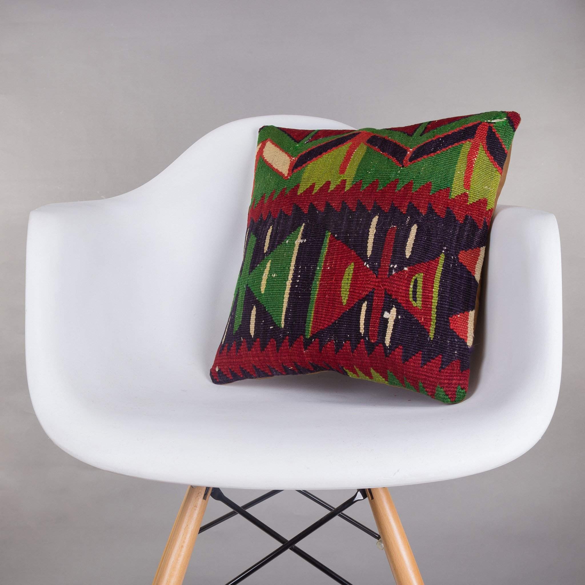 Chevron Multi Color Kilim Pillow Cover 16x16 5065 - kilimpillowstore
- 1