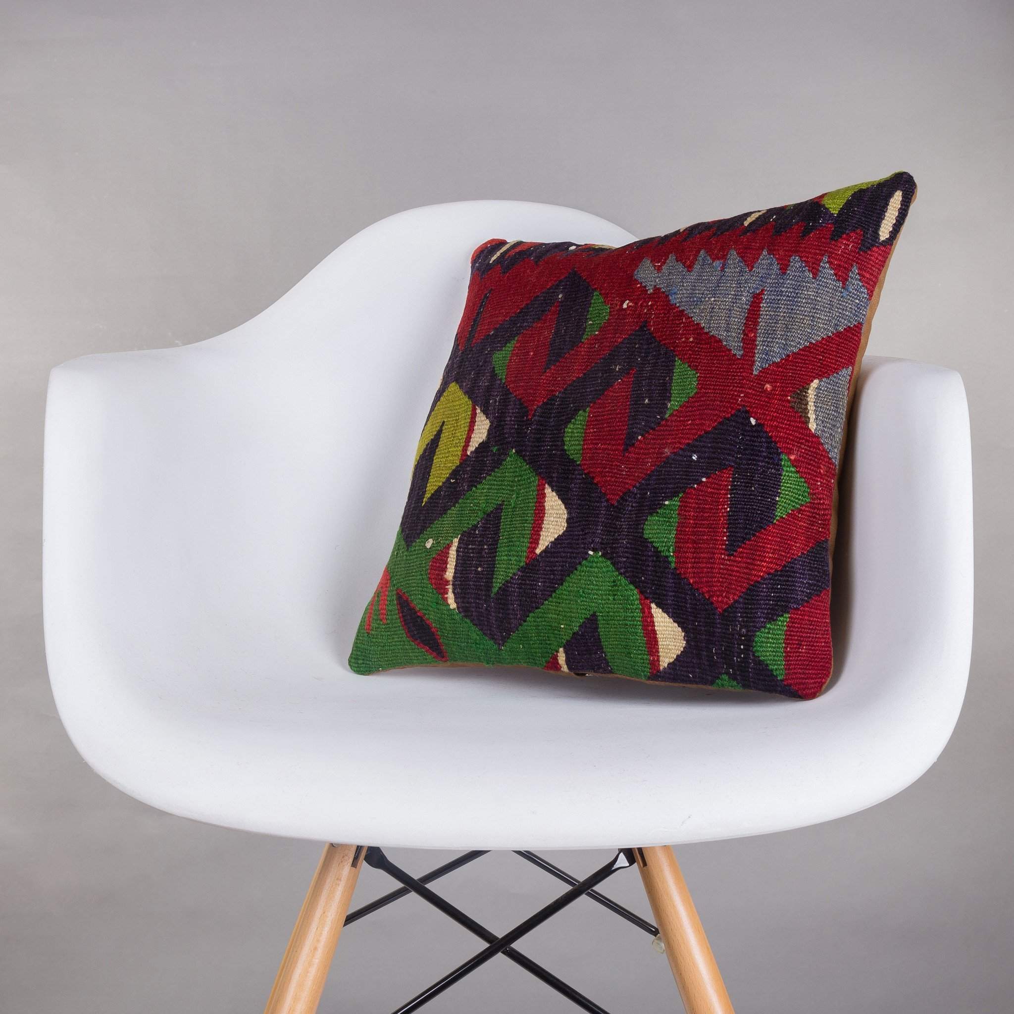 Chevron Multi Color Kilim Pillow Cover 16x16 5067 - kilimpillowstore
- 1