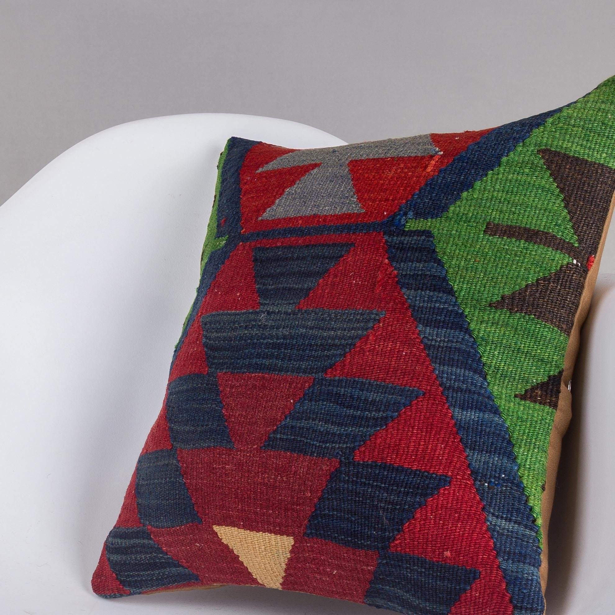 Chevron Multi Color Kilim Pillow Cover 16x16 5080 - kilimpillowstore
- 2