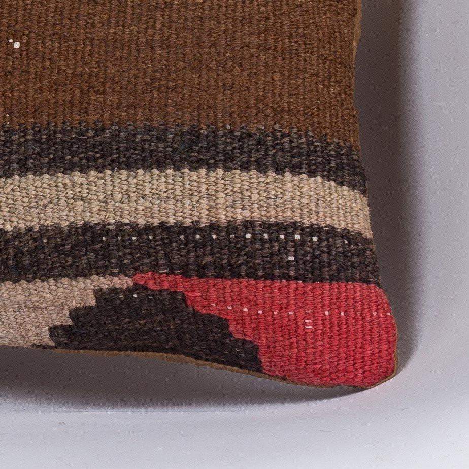 Geometric Brown Kilim Pillow Cover 16x16 4651 - kilimpillowstore
- 3