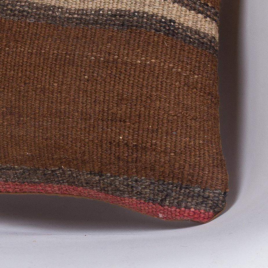 Geometric Brown Kilim Pillow Cover 16x16 4664 - kilimpillowstore
- 3