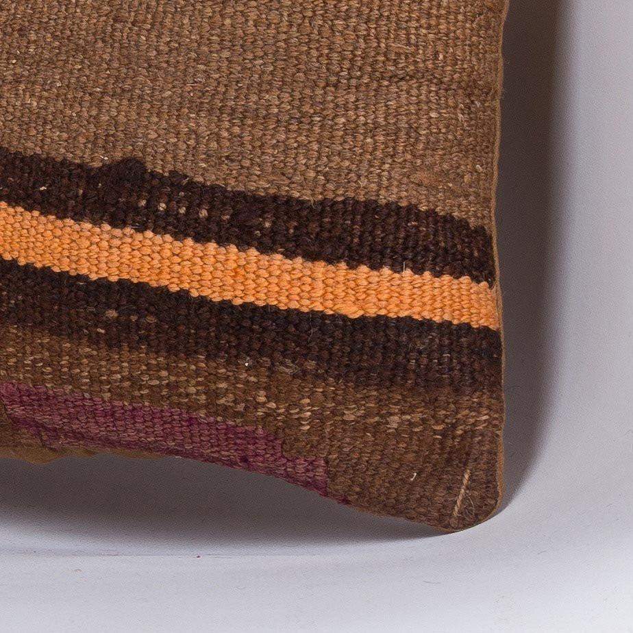 Geometric Brown Kilim Pillow Cover 16x16 4668 - kilimpillowstore
- 3