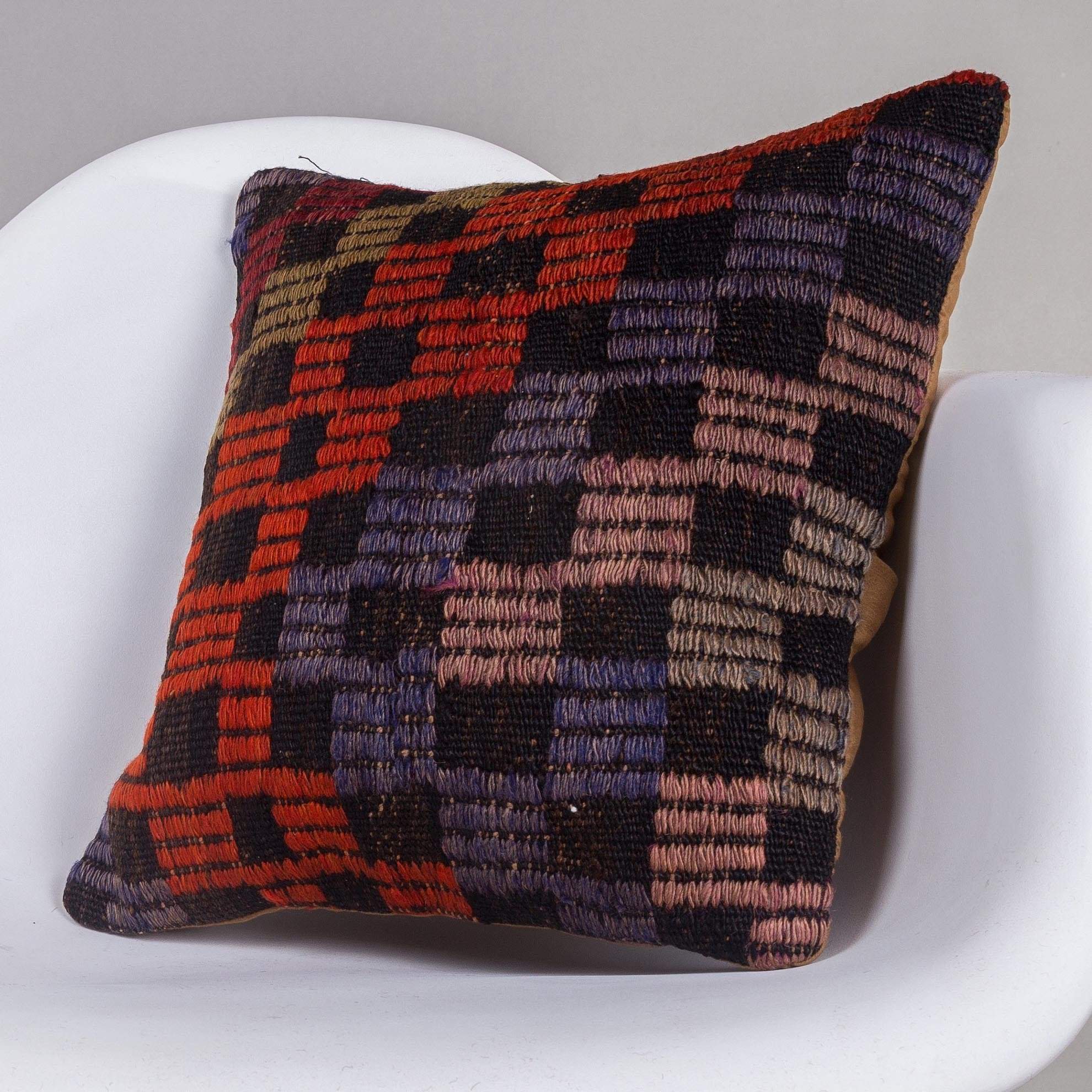 Geometric Multi Color Kilim Pillow Cover 16x16 4592 - kilimpillowstore
- 2