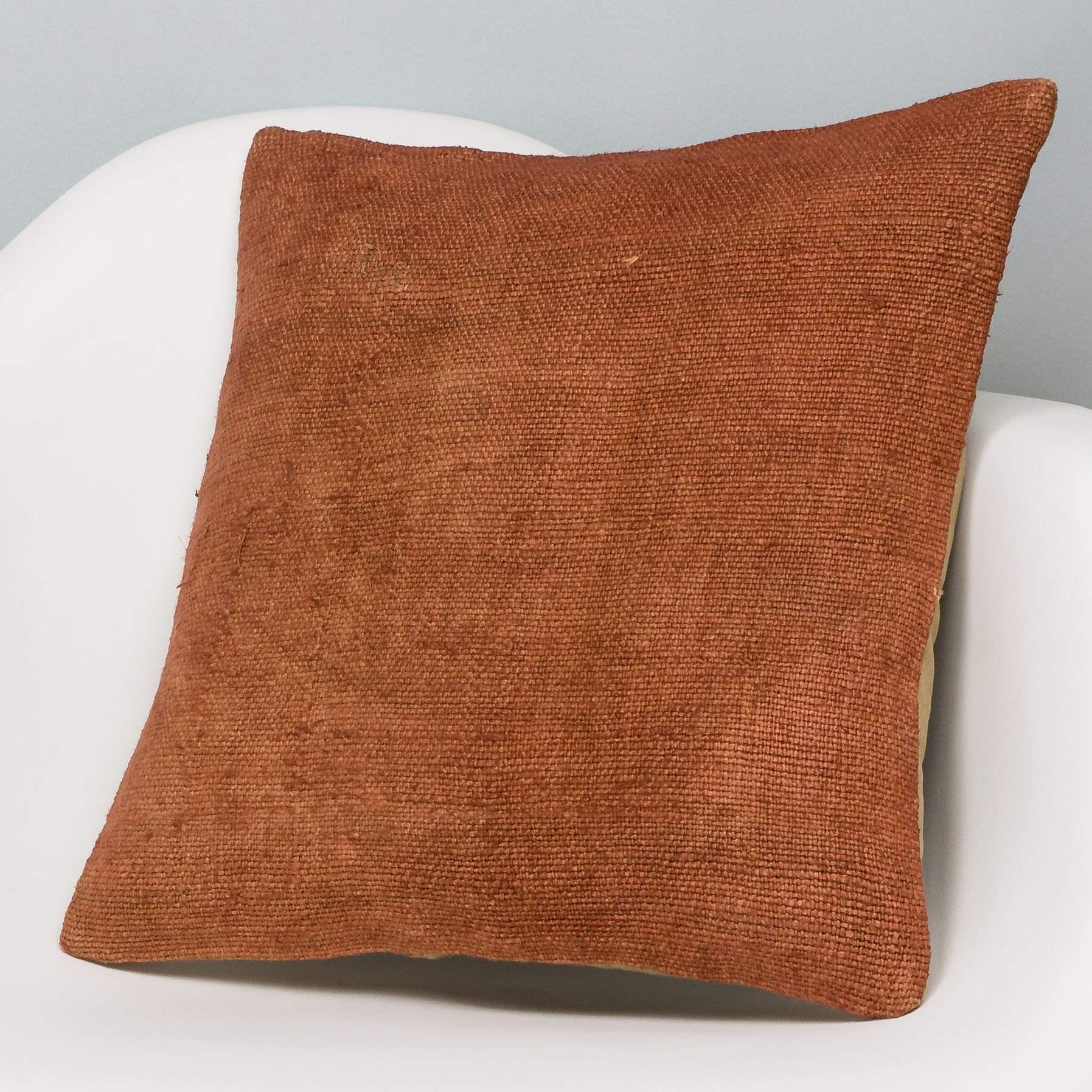 Plain Brown Kilim Pillow Cover 16x16 2934 - kilimpillowstore
- 2