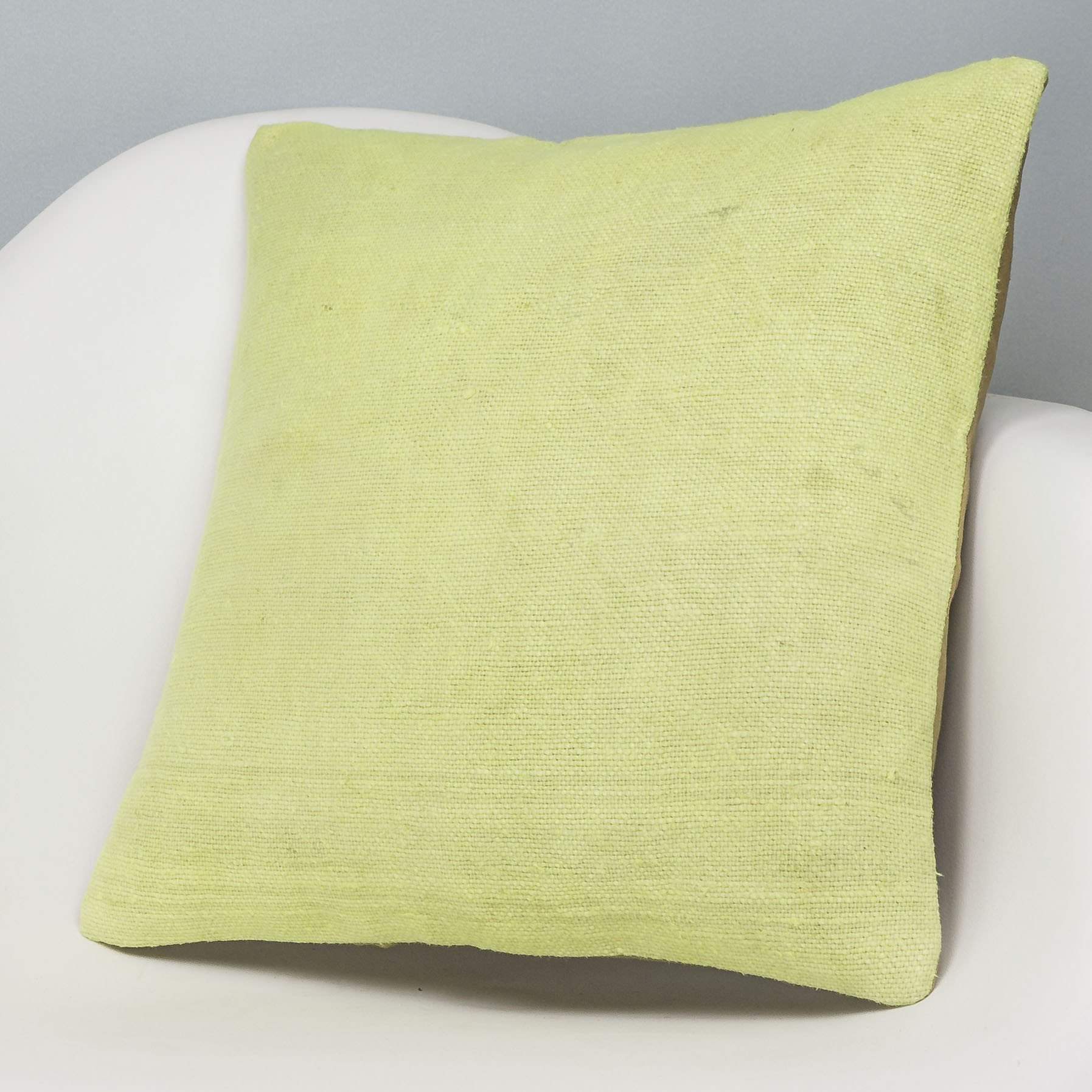 Plain Green Kilim Pillow Cover 16x16 2971 - kilimpillowstore
- 2