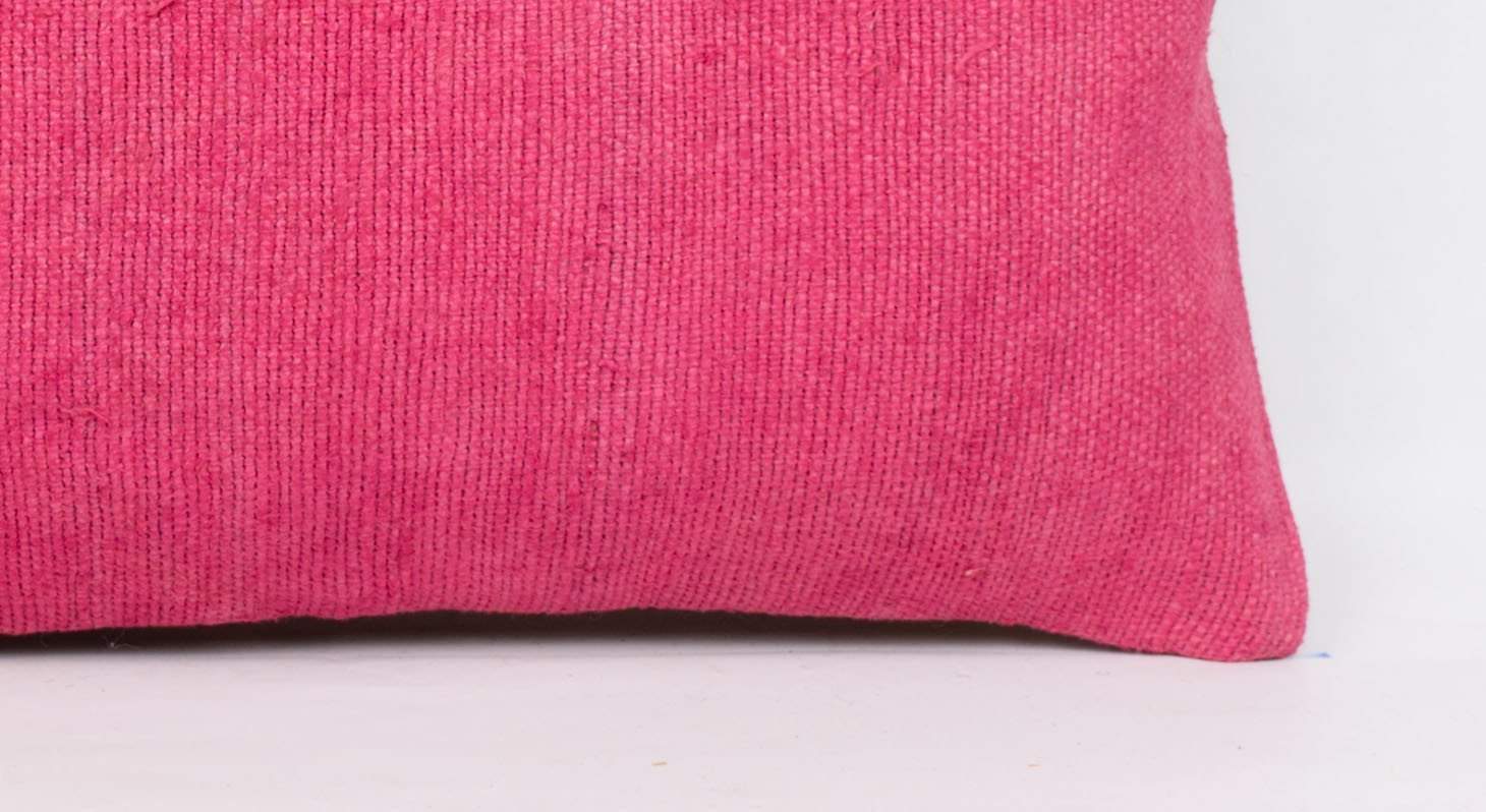 Plain Pink Kilim Pillow Cover 12x24 4140 - kilimpillowstore
- 3