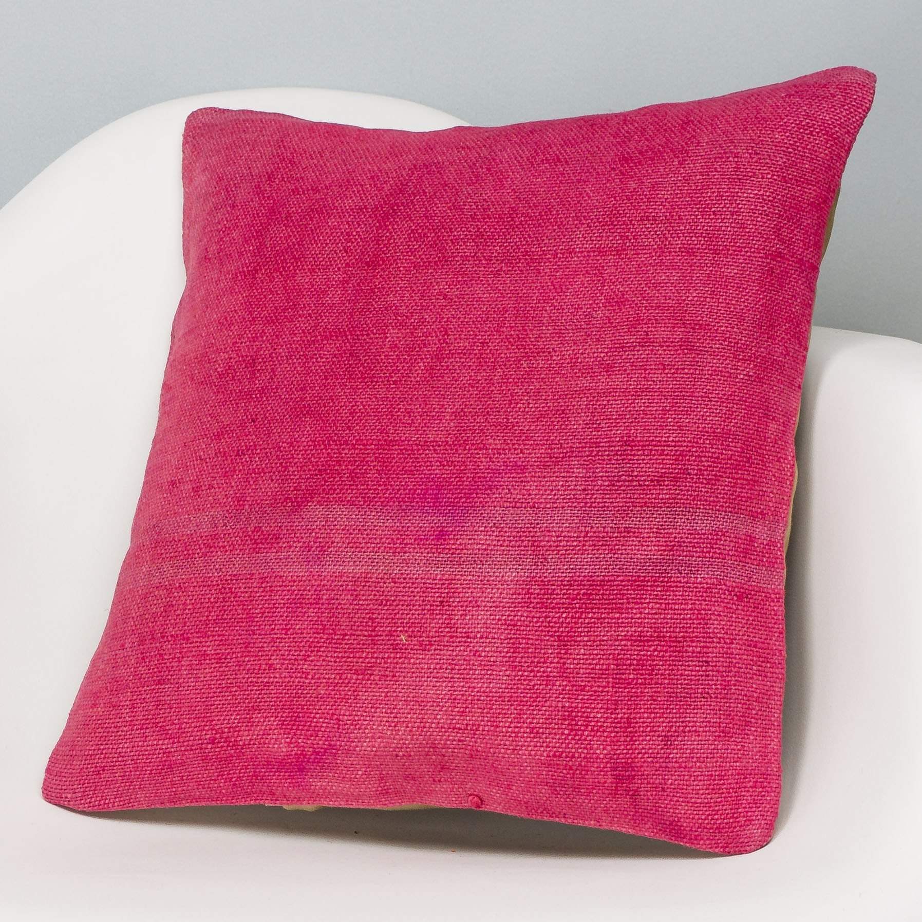 Plain Pink Kilim Pillow Cover 16x16 3008 - kilimpillowstore
- 2