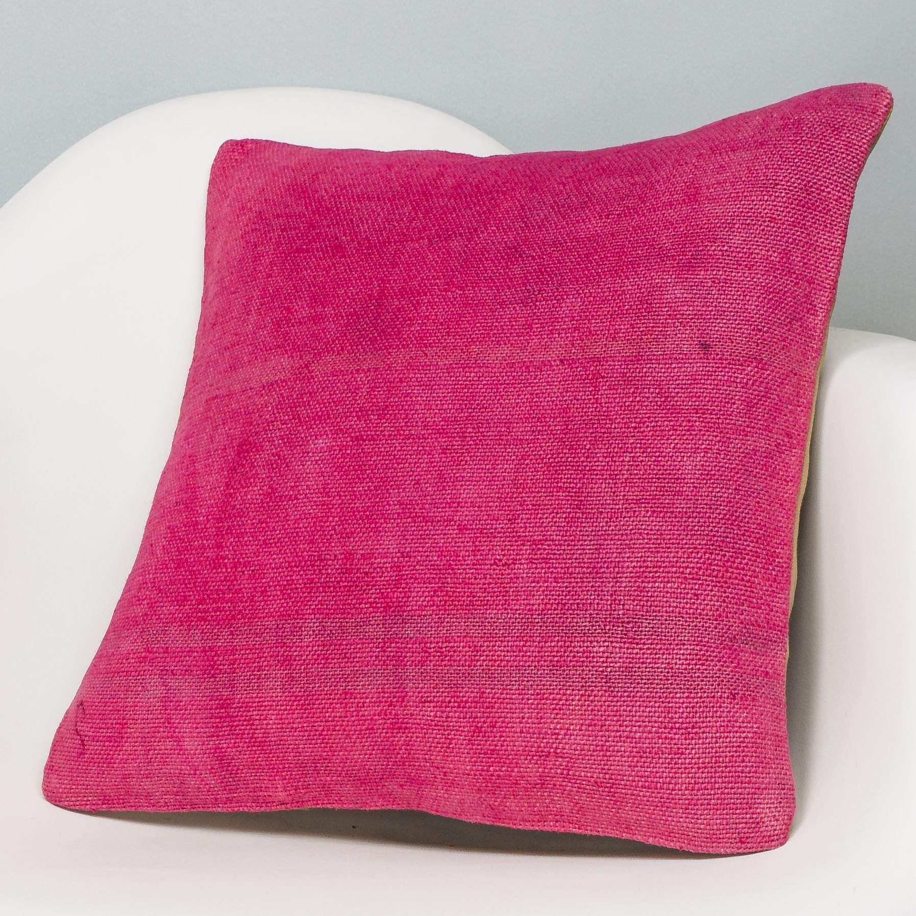 Plain Pink Kilim Pillow Cover 16x16 3009 - kilimpillowstore
- 2