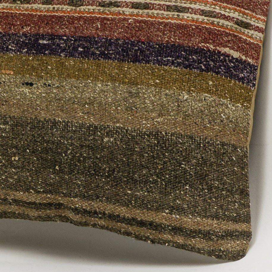 Striped Brown Kilim Pillow Cover 16x16 2820 - kilimpillowstore
- 3
