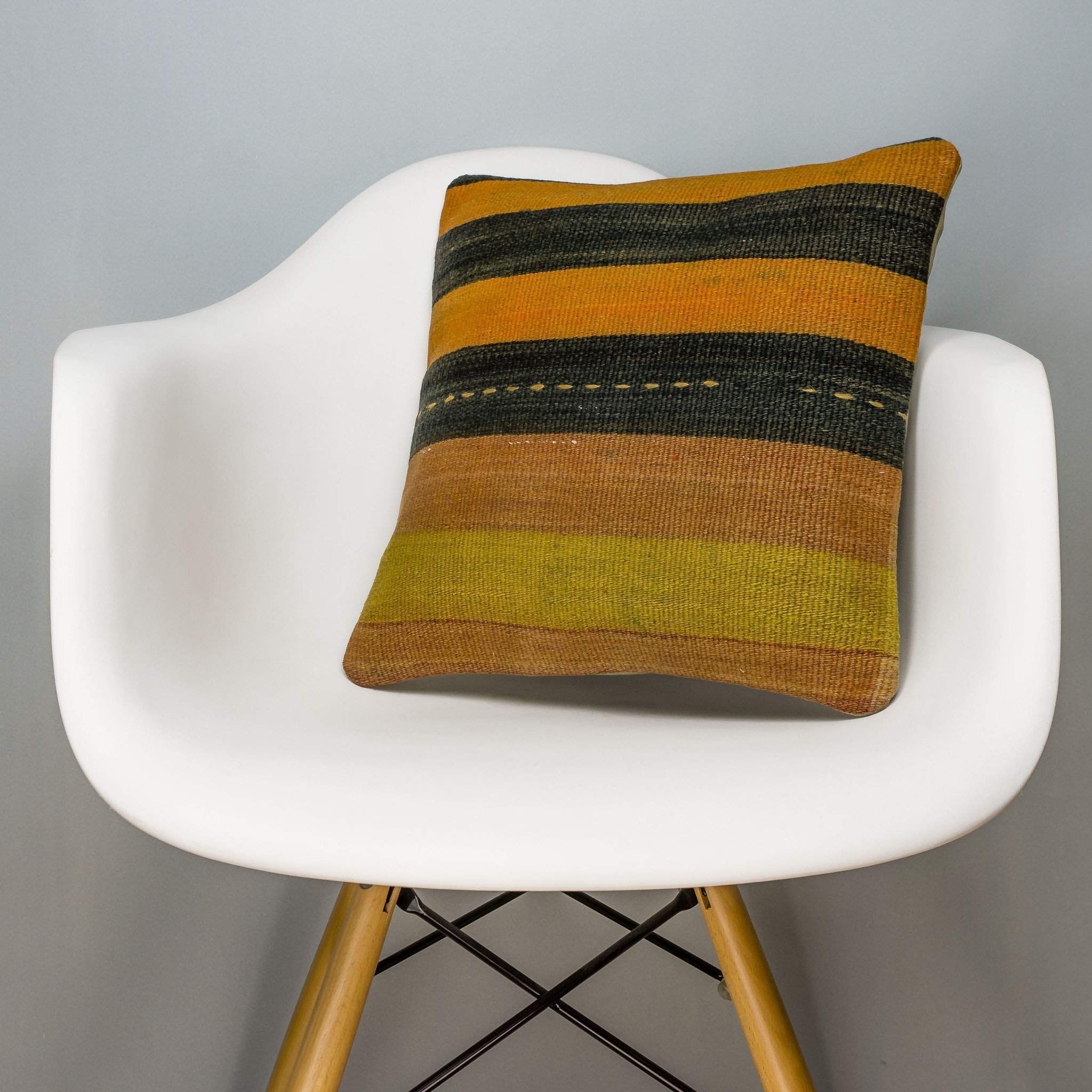 Striped Multi Color Kilim Pillow Cover 16x16 3228 - kilimpillowstore
- 1