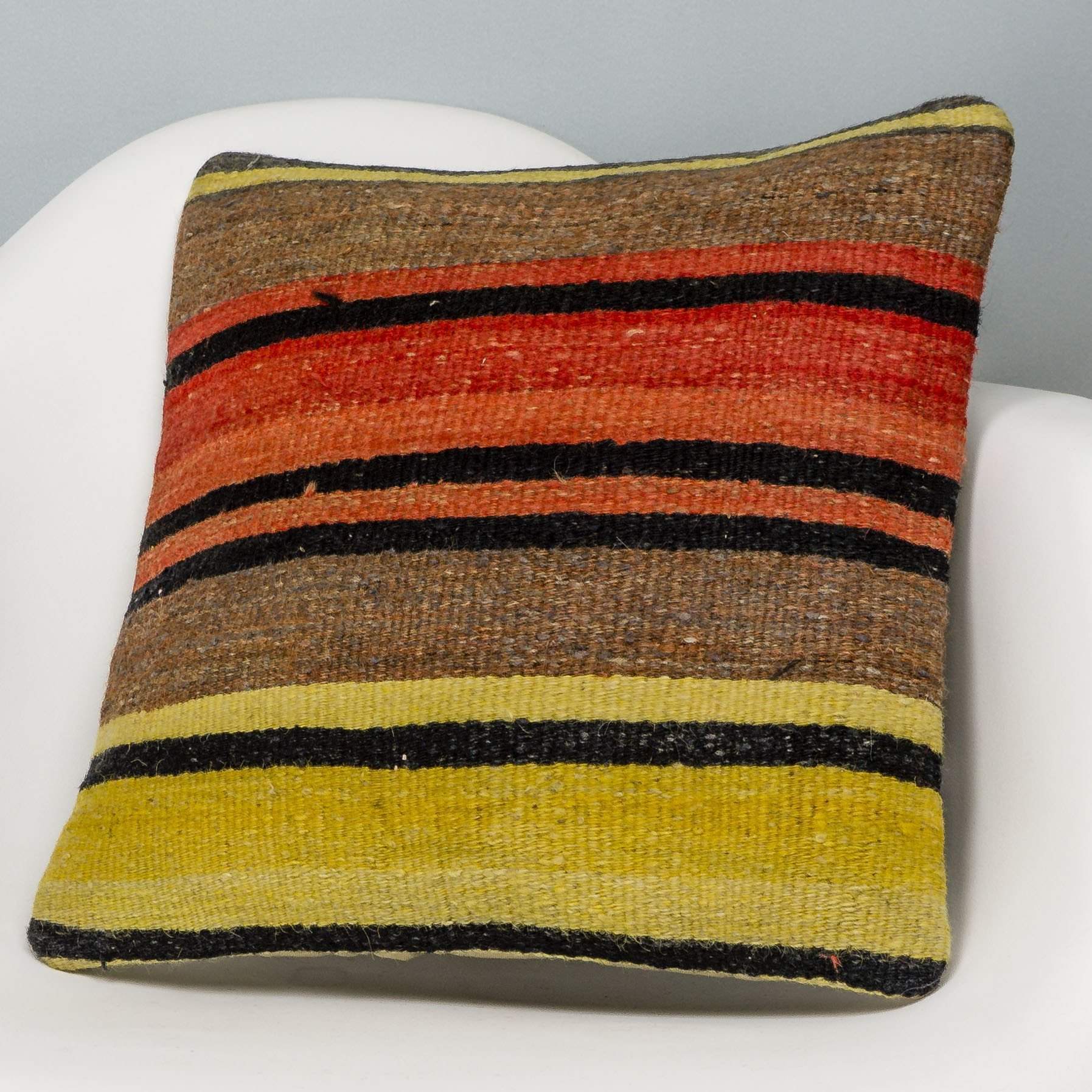 Striped Multi Color Kilim Pillow Cover 16x16 3268 - kilimpillowstore
- 2