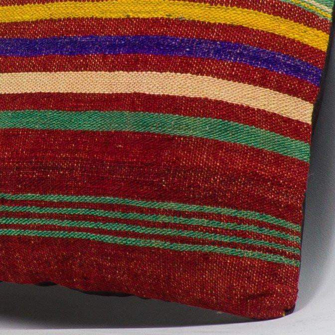 Striped Multi Color Kilim Pillow Cover 16x16 4017 - kilimpillowstore
- 3