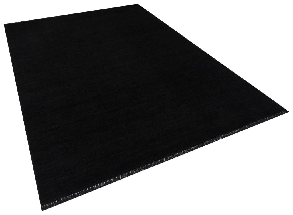 Dali Flat Pattern Black Living Room Rug 2514