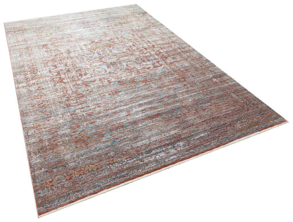 Heriz Bamboo Woven Ethnic Patterned Red Area Rug 8214