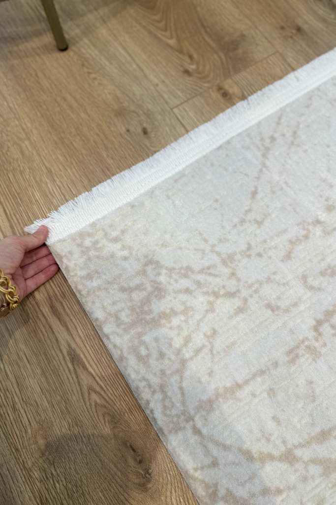 Lima Modern Pattern Cream Living Room Rug 6221