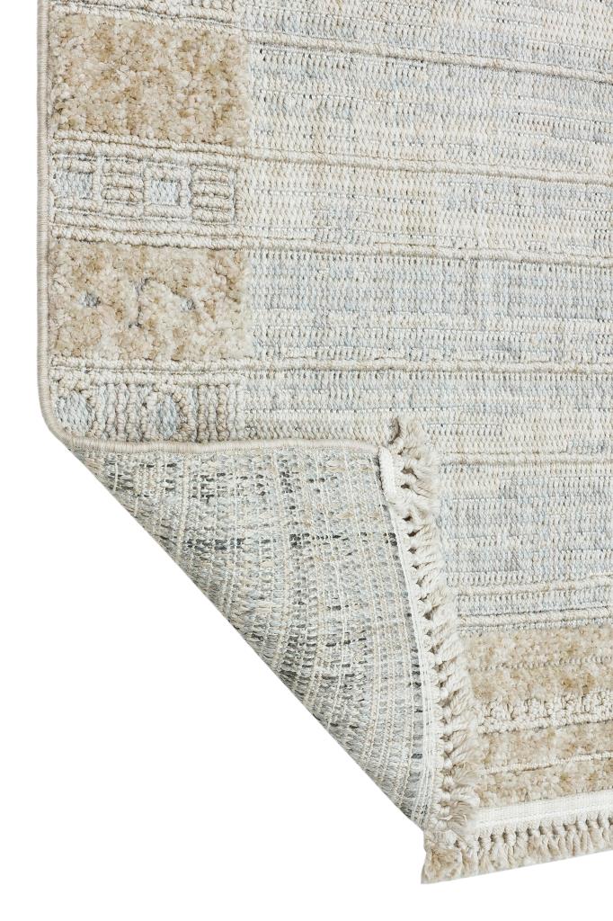 Vesta Scandinavian and Embossed Patterned Beige Area Rug 9551
