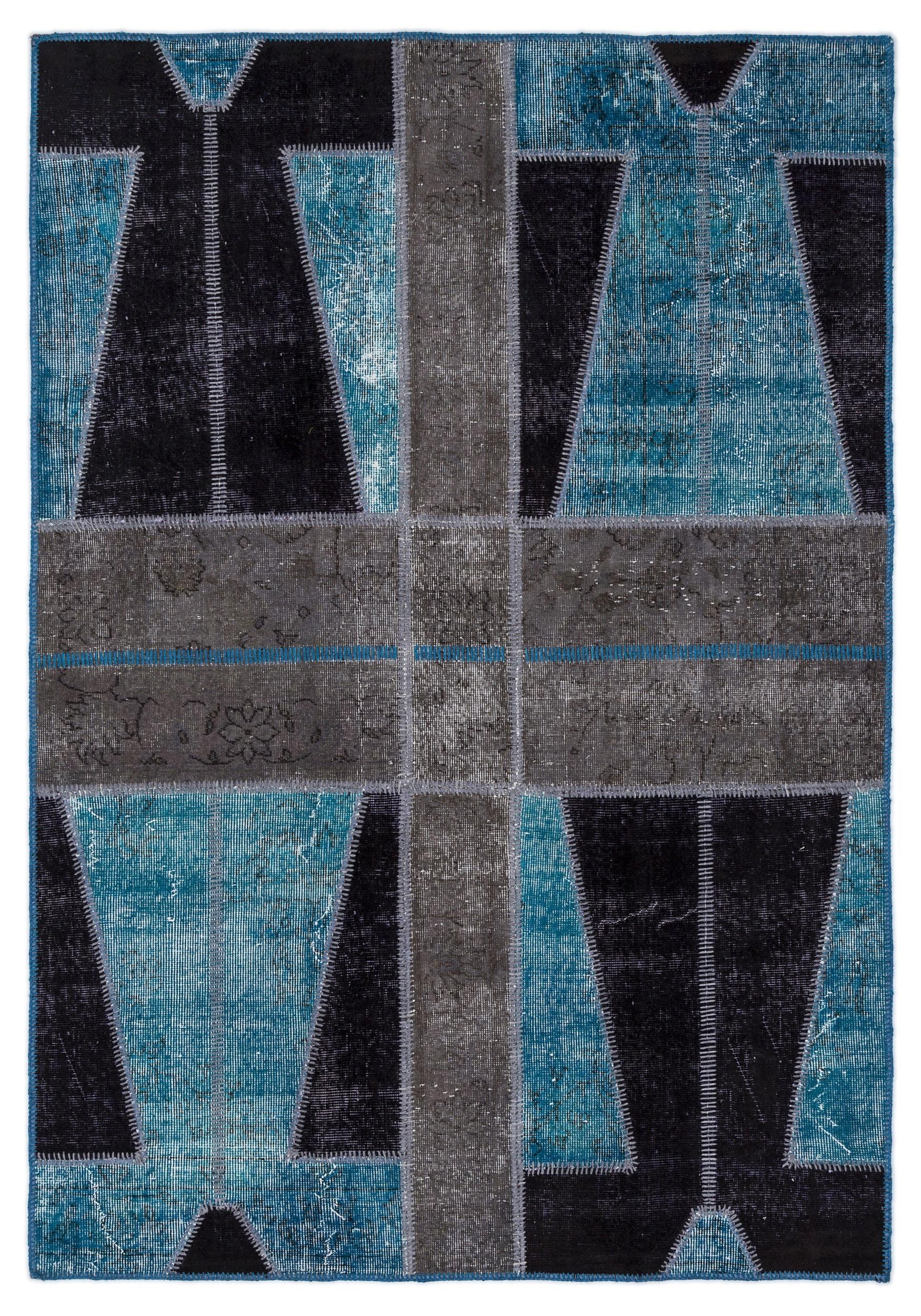 Apex Patchwork Unique Turquoise 2094 160 cm x 230 cm