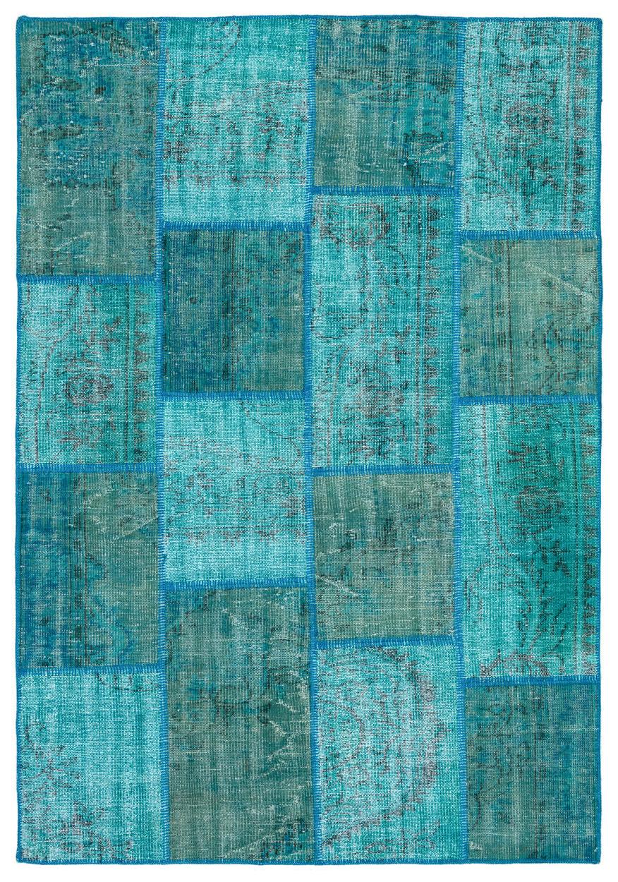 Apex Patchwork Unique Turquoise 34204 160 cm x 232 cm