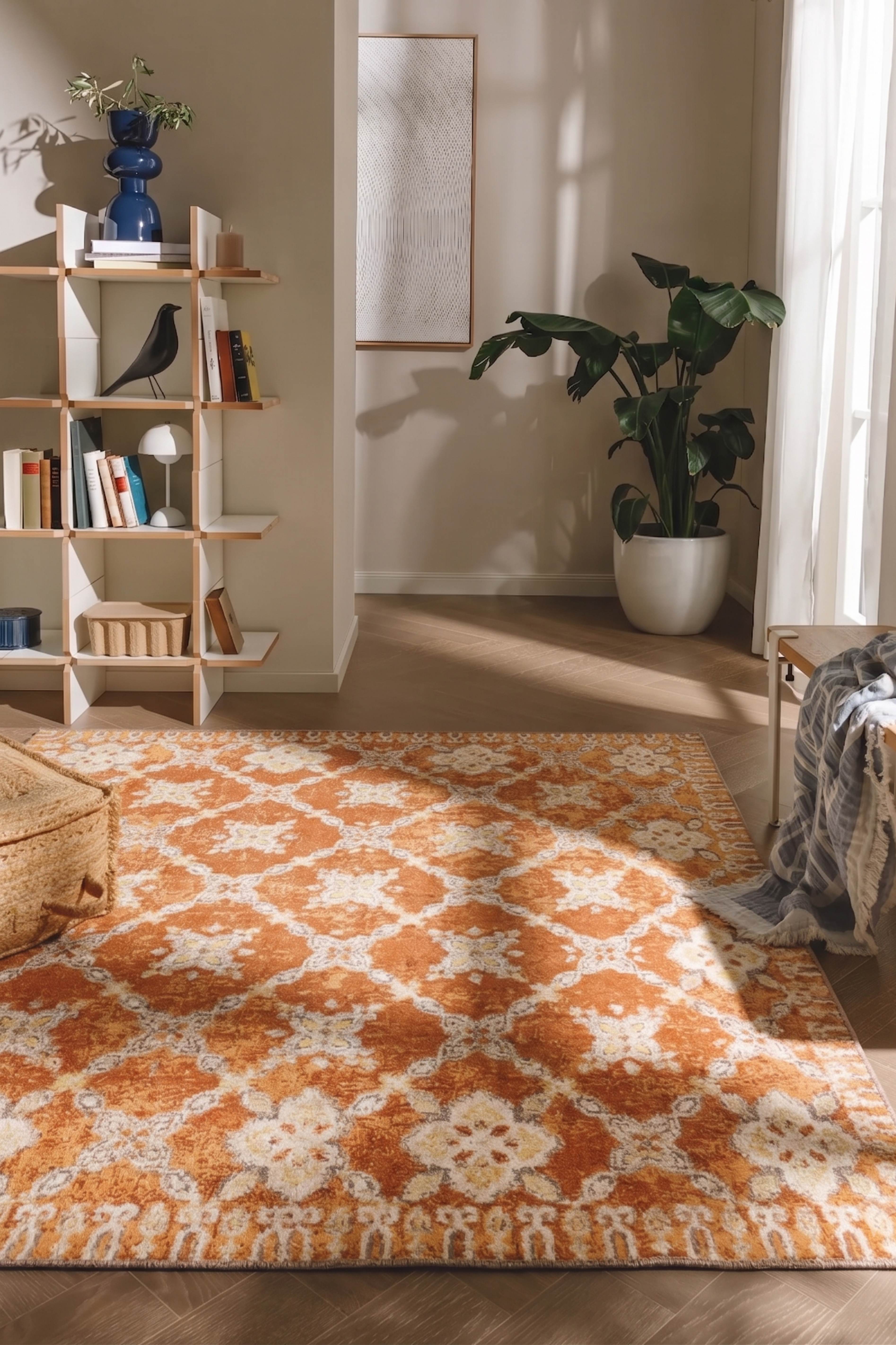Paspartu 1941 Terracotta - Machine-Woven Rug