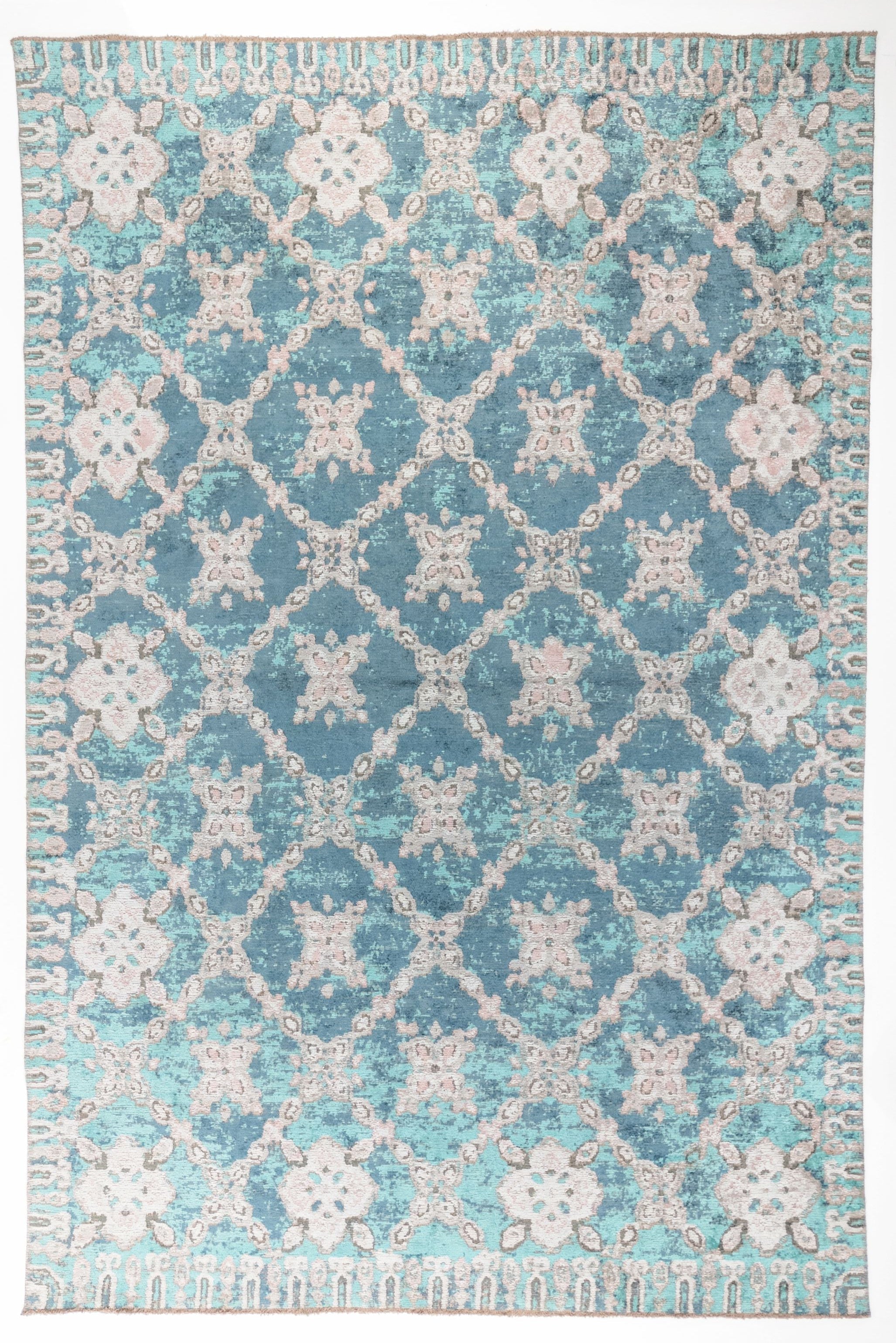 Paspartu 1942 Blue - Machine-Made Rug