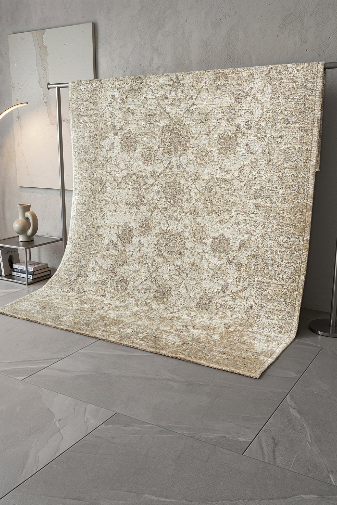 Paspartu 1961 Stone - Machine-Woven Carpet