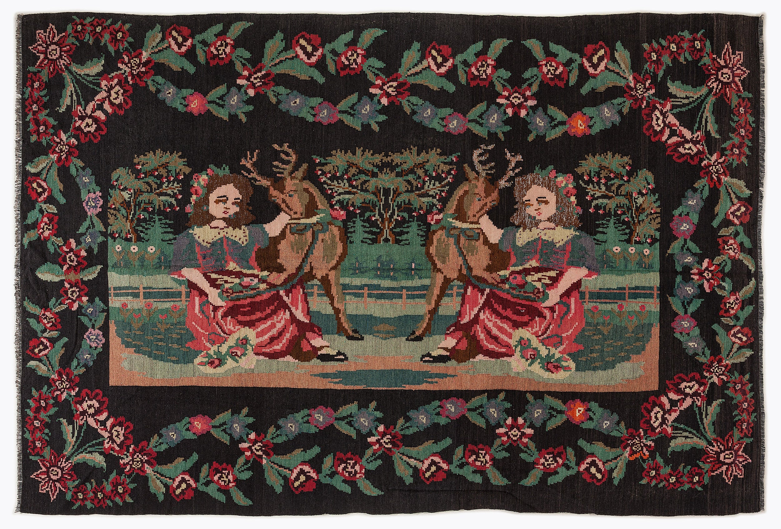 Karabakh Over Dyed Kilim Rug 6'8'' x 9'12'' ft 204 x 304 cm