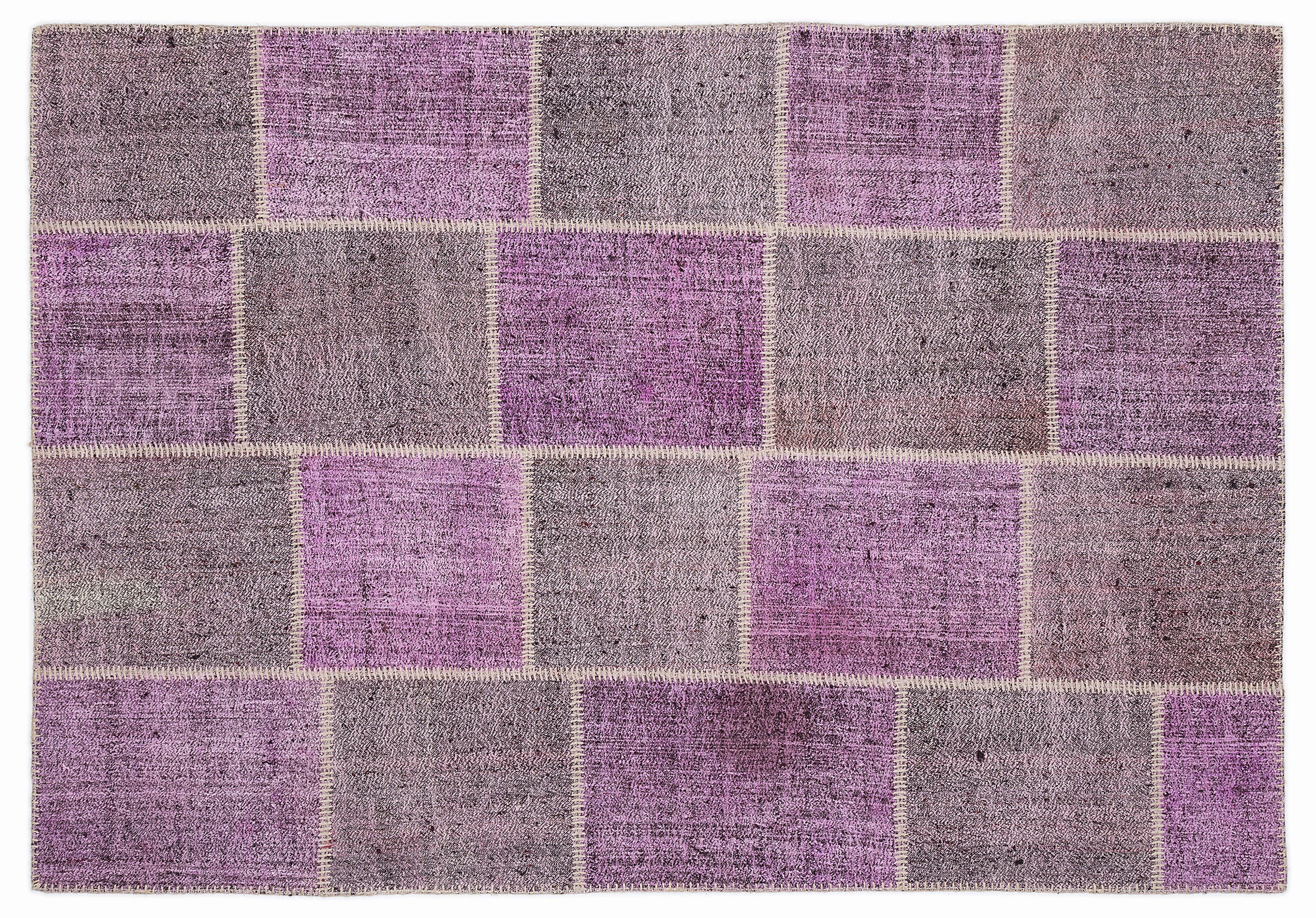 Mixed Over Dyed Kilim Patchwork Unique Rug 5'3'' x 7'7'' ft 160 x 230 cm