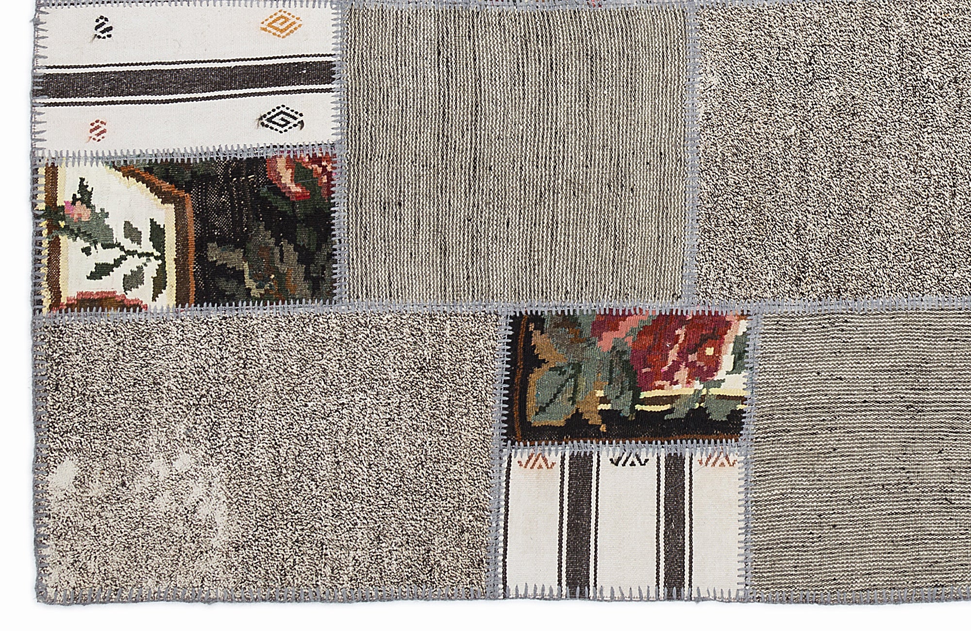 Karabakh Over Dyed Kilim Patchwork Unique Rug 5'3'' x 7'7'' ft 160 x 230 cm