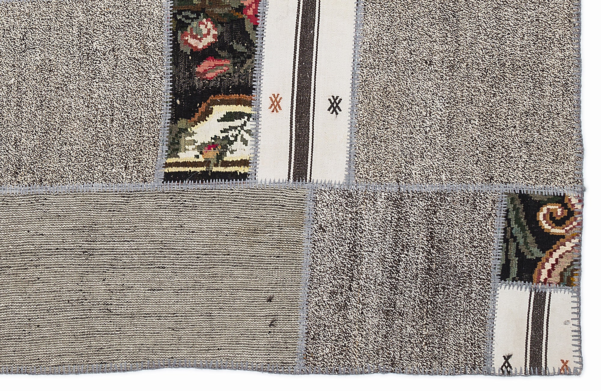 Karabakh Over Dyed Kilim Patchwork Unique Rug 5'3'' x 7'7'' ft 160 x 230 cm