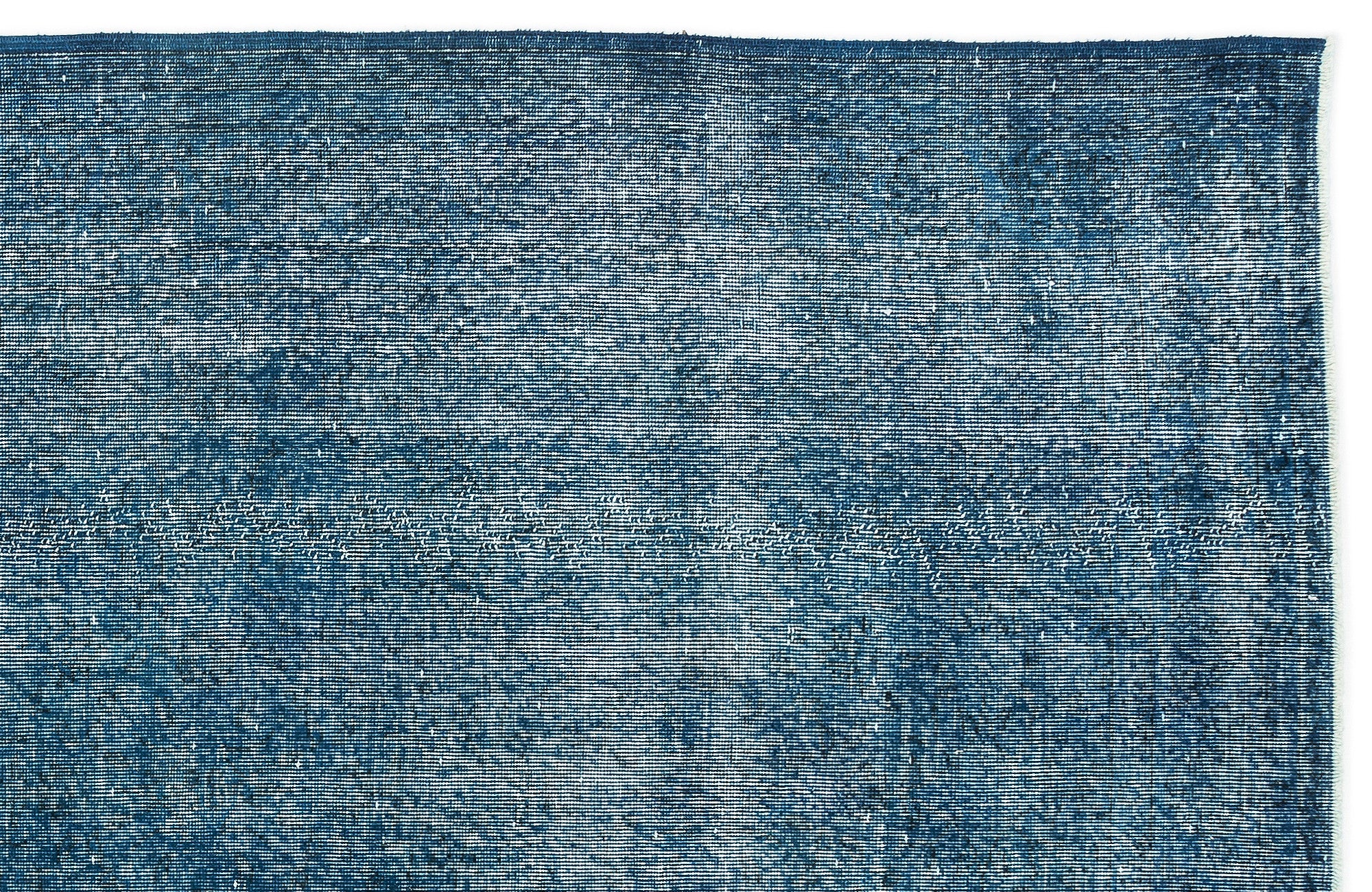 Turquoise  Over Dyed Vintage Rug 5'3'' x 8'4'' ft 160 x 255 cm