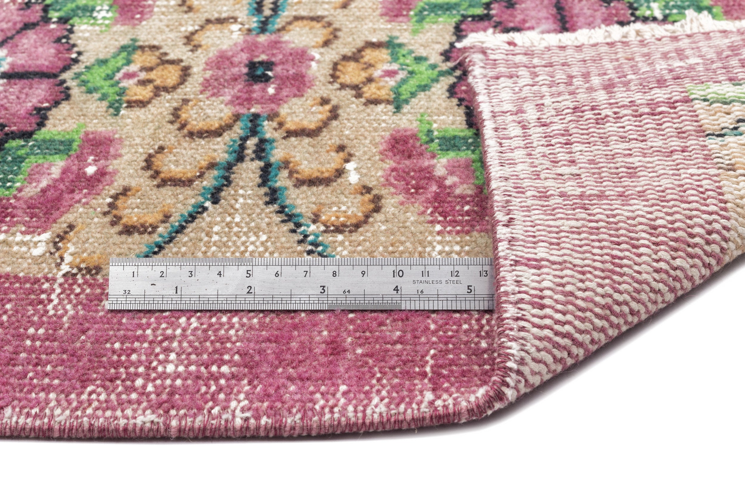 Naturel Over Dyed Vintage Rug 4'8'' x 8'9'' ft 143 x 267 cm