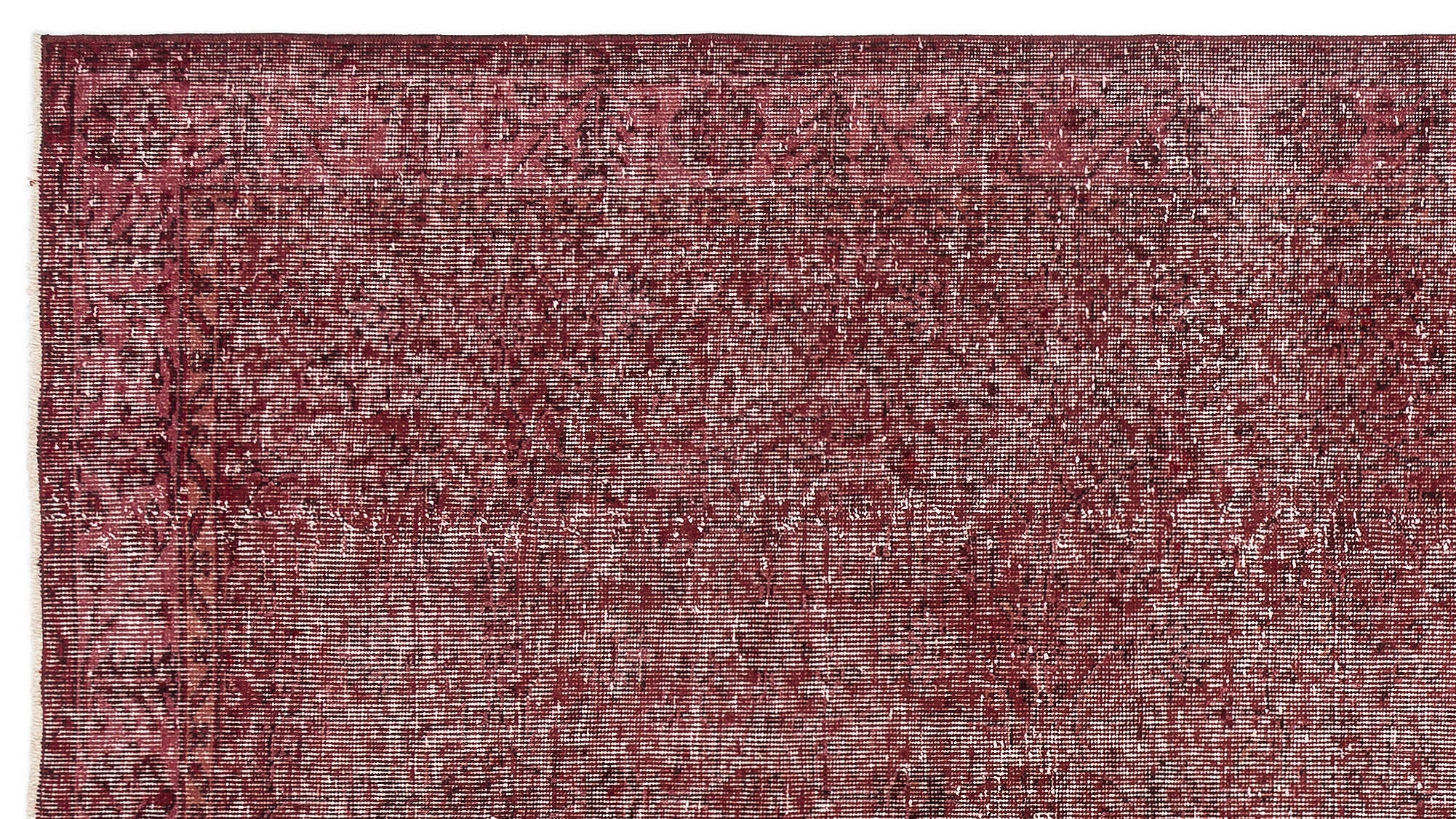 Red Over Dyed Vintage Rug 5'3'' x 9'5'' ft 159 x 287 cm