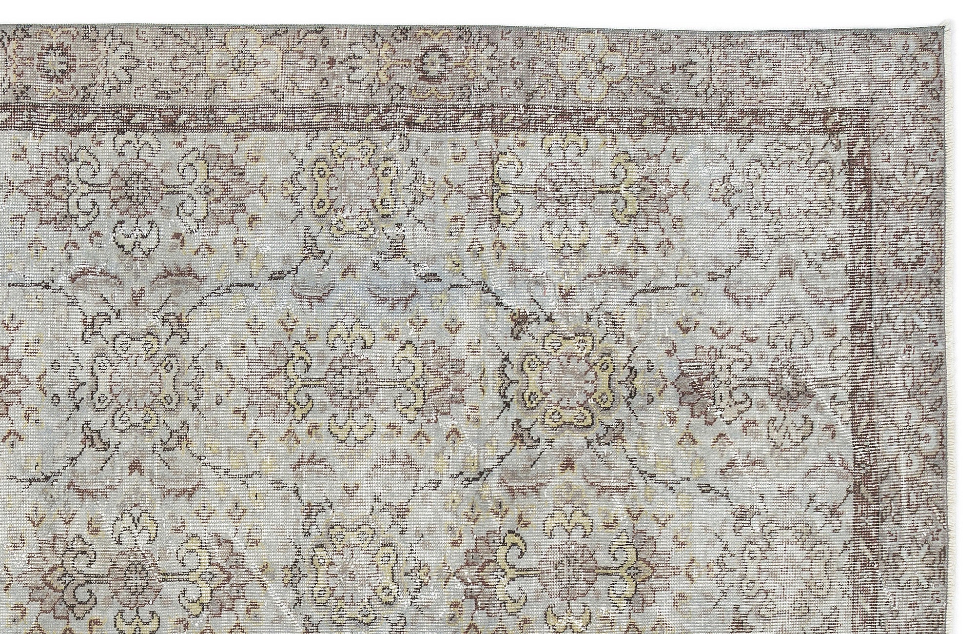Blue Over Dyed Vintage Rug 5'3'' x 9'1'' ft 161 x 278 cm